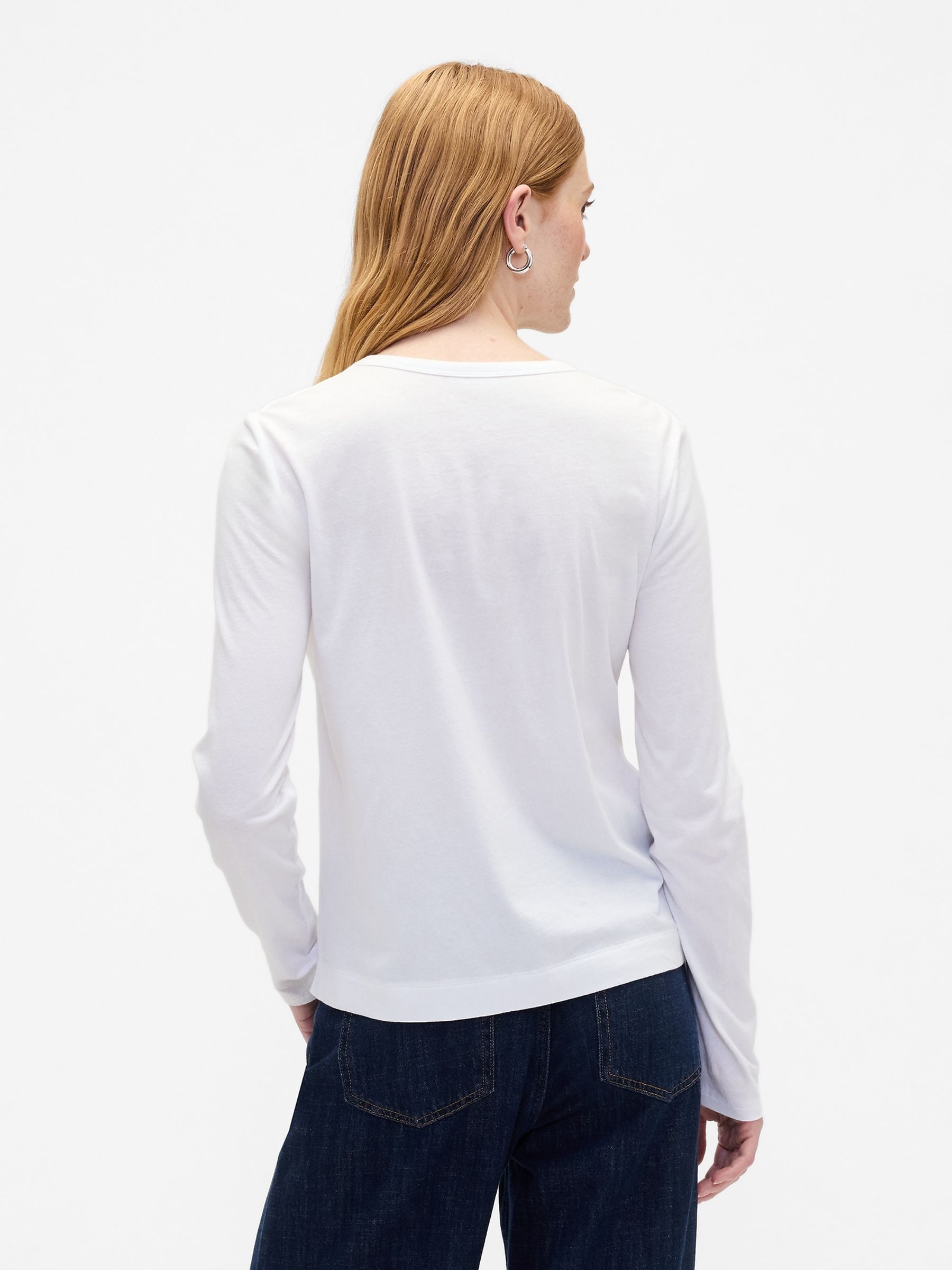 White Long Sleeve Logo T-Shirt - Image 2 of 4