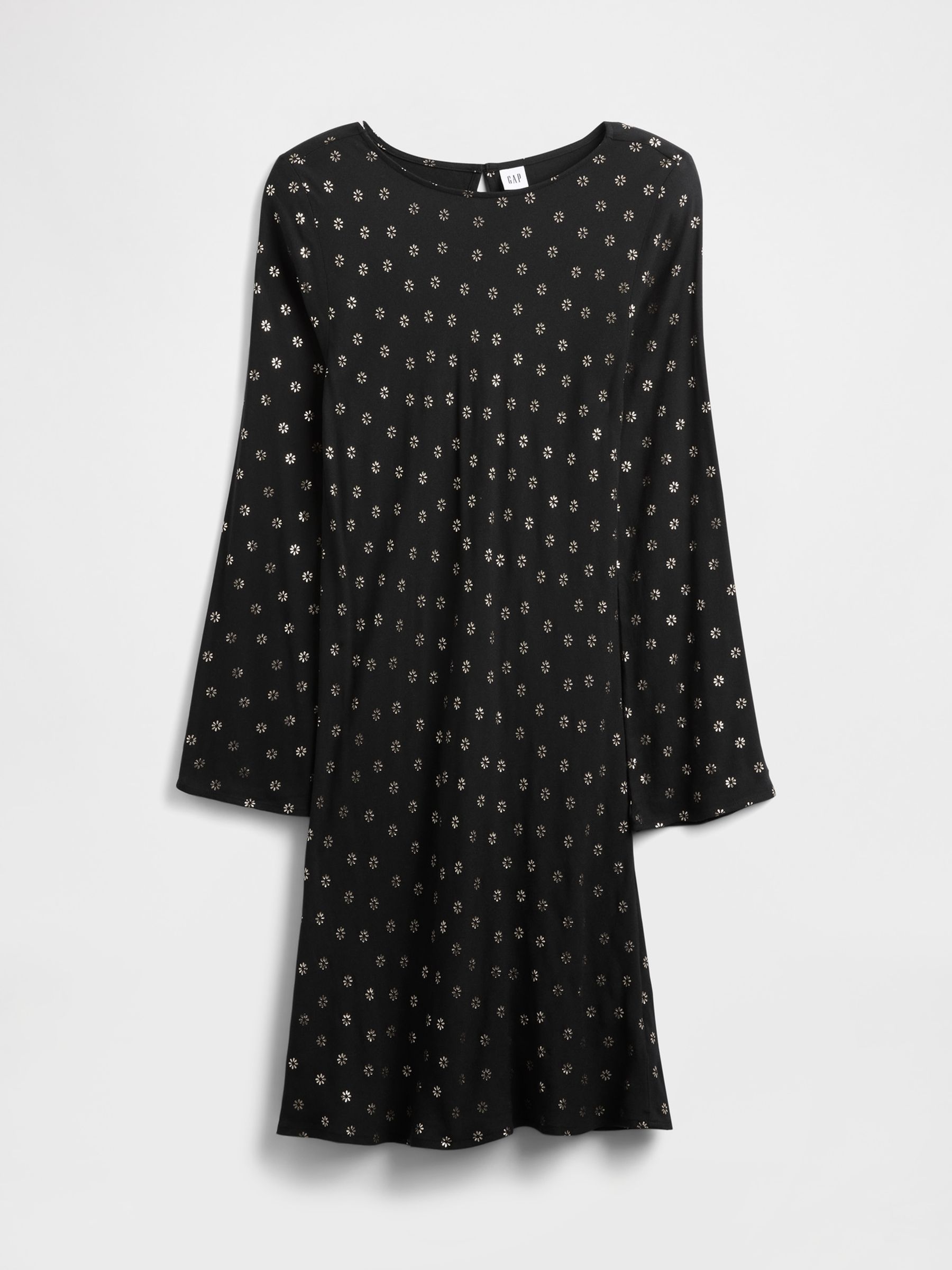 Black Satin Boatneck Mini Dress - Image 6 of 6 Black Satin Boatneck Mini Dress - Image 6 of 6