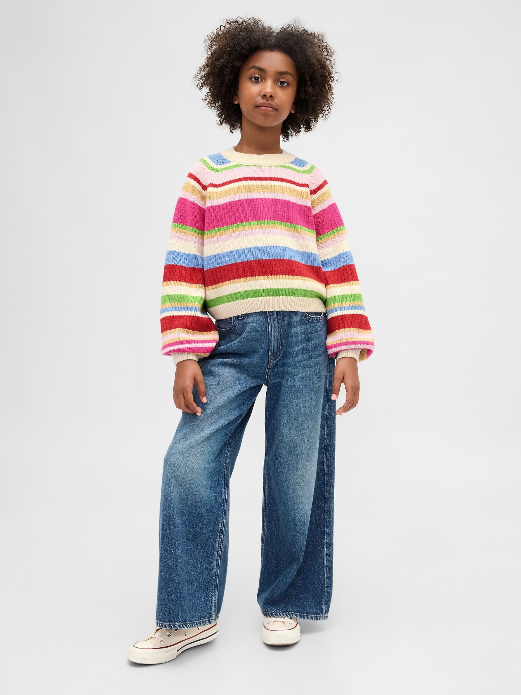 Multi Relaxed Crew Neck Jumper (4-13yrs) - Image 3 of 5