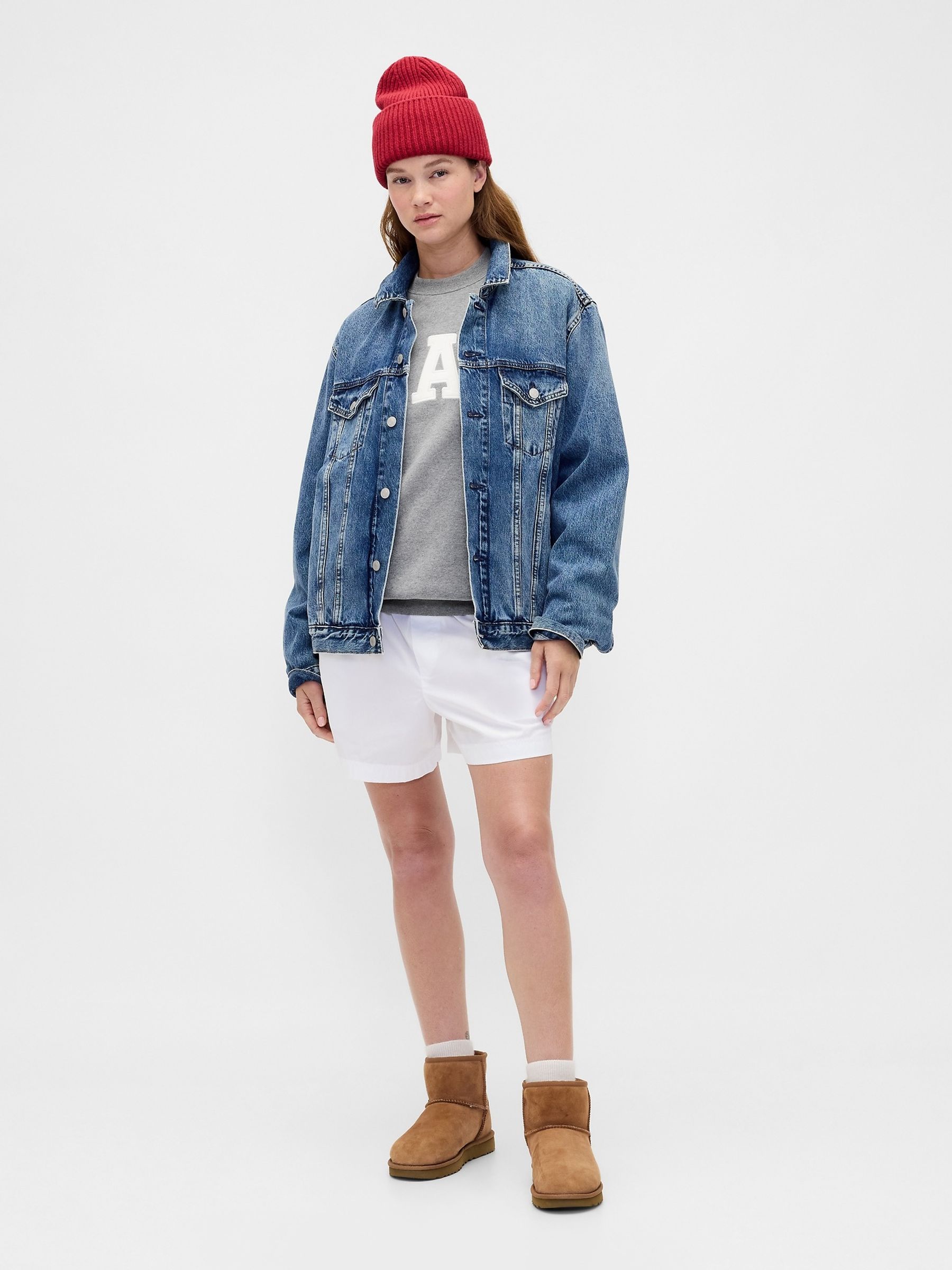 Red Adults CashSoft Stretch Beanie - Image 4 of 5