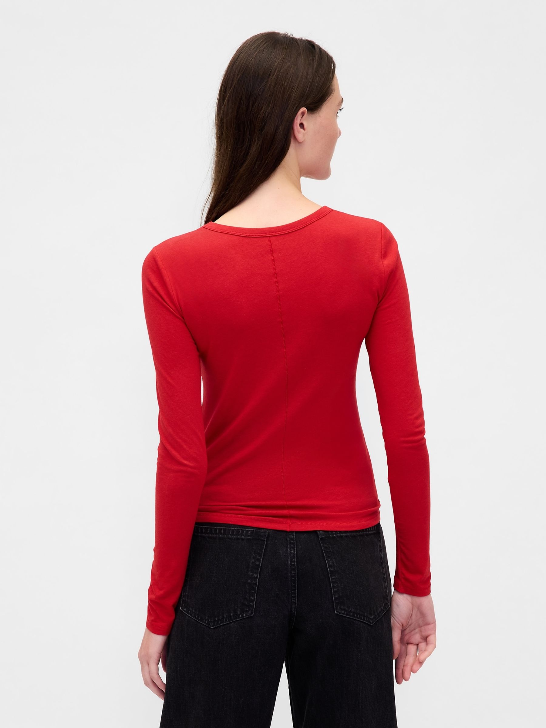 Red Featherweight Crew Neck T-Shirt - Image 2 of 4