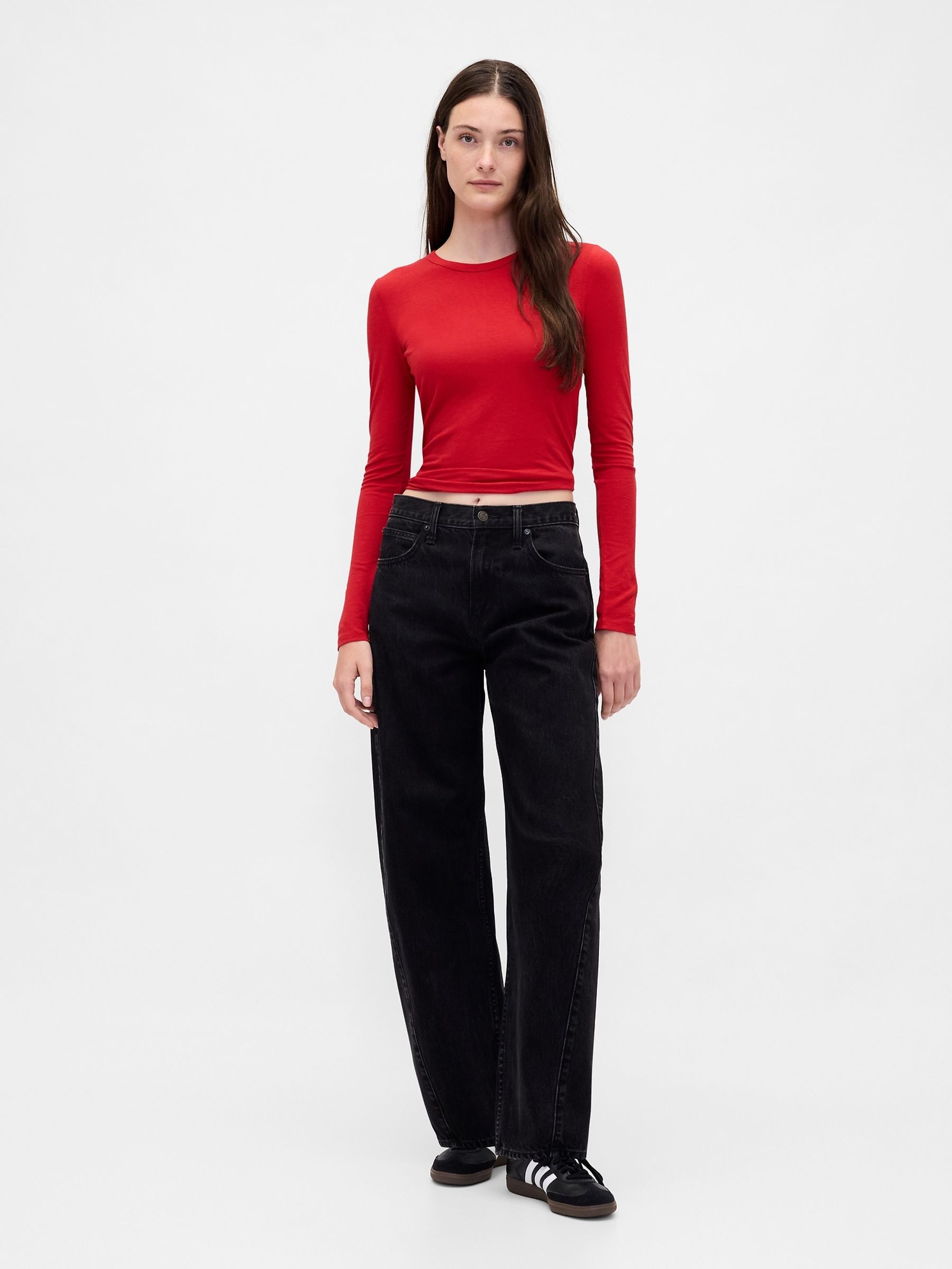 Red Featherweight Crew Neck T-Shirt - Image 3 of 4