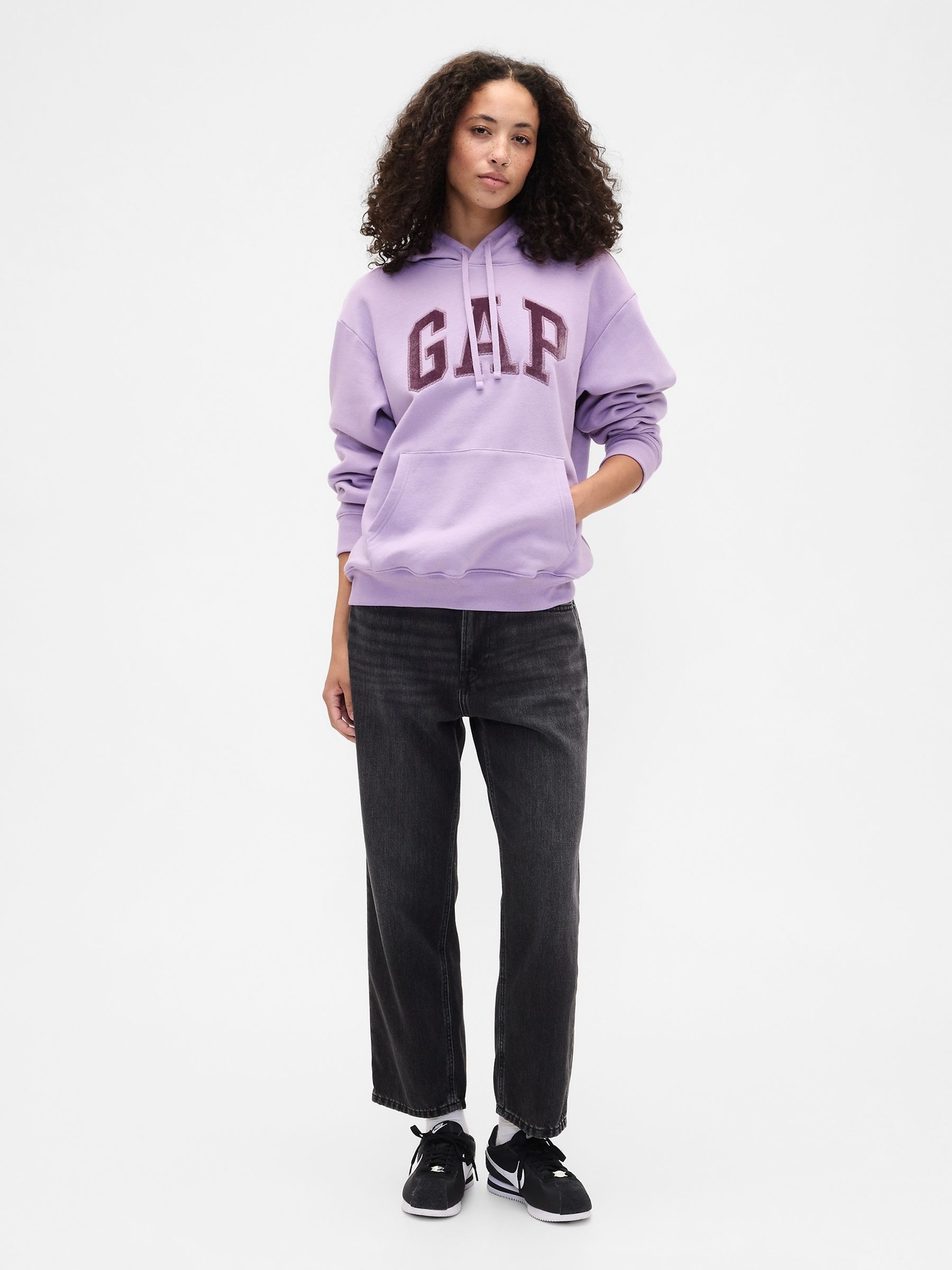 Purple Relaxed Logo Hoodie - Image 3 of 4