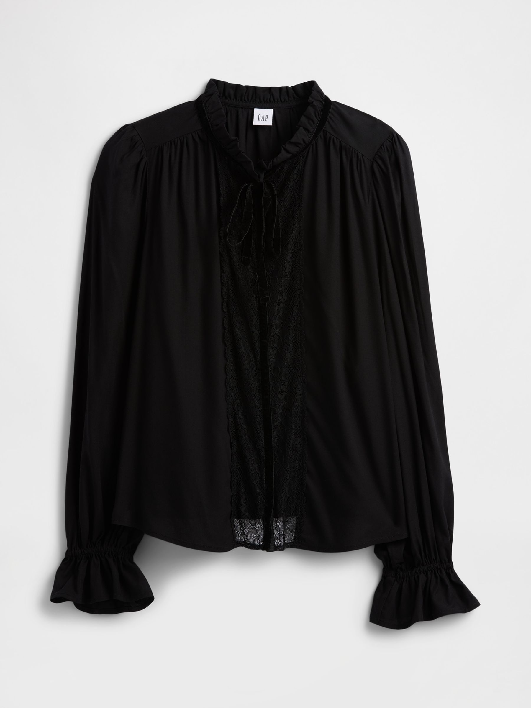 Black Relaxed Ruffle Top - Image 5 of 5