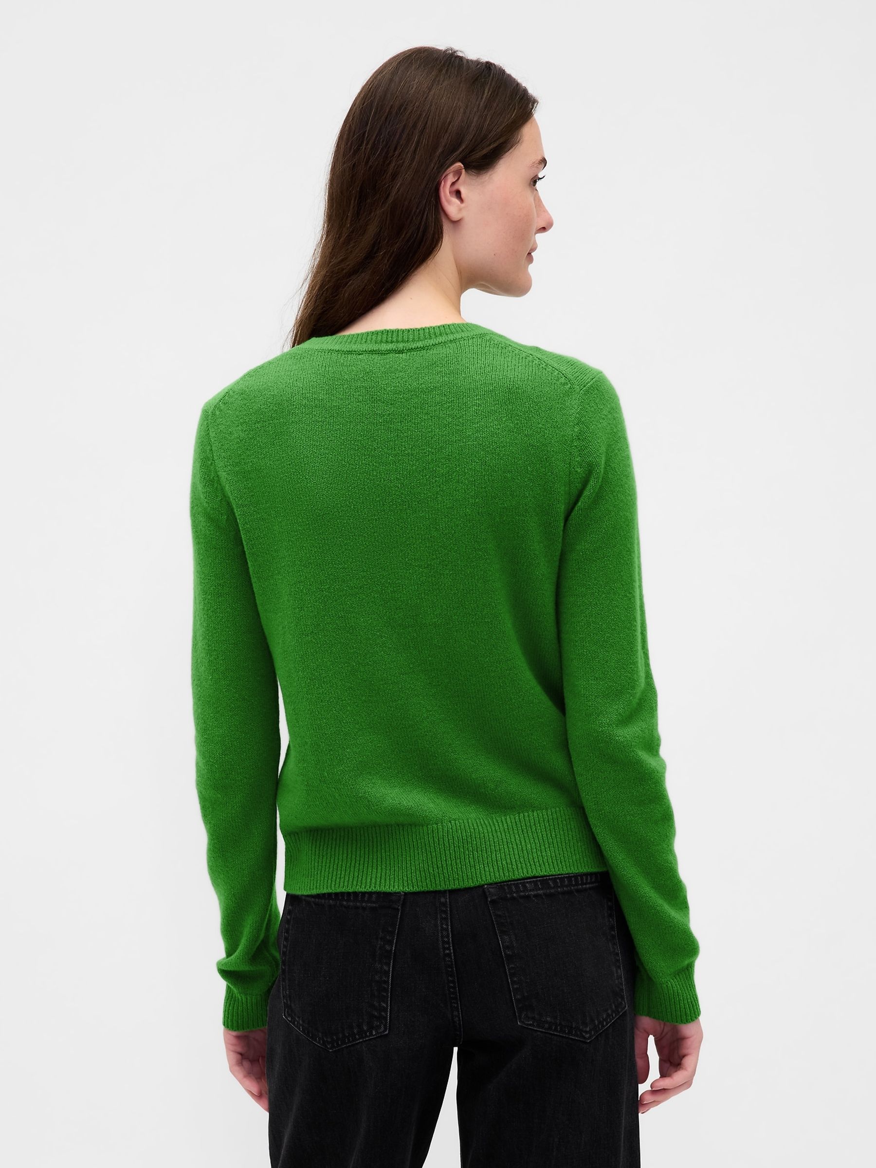 Green CashSoft Crew Neck Jumper - Image 2 of 4