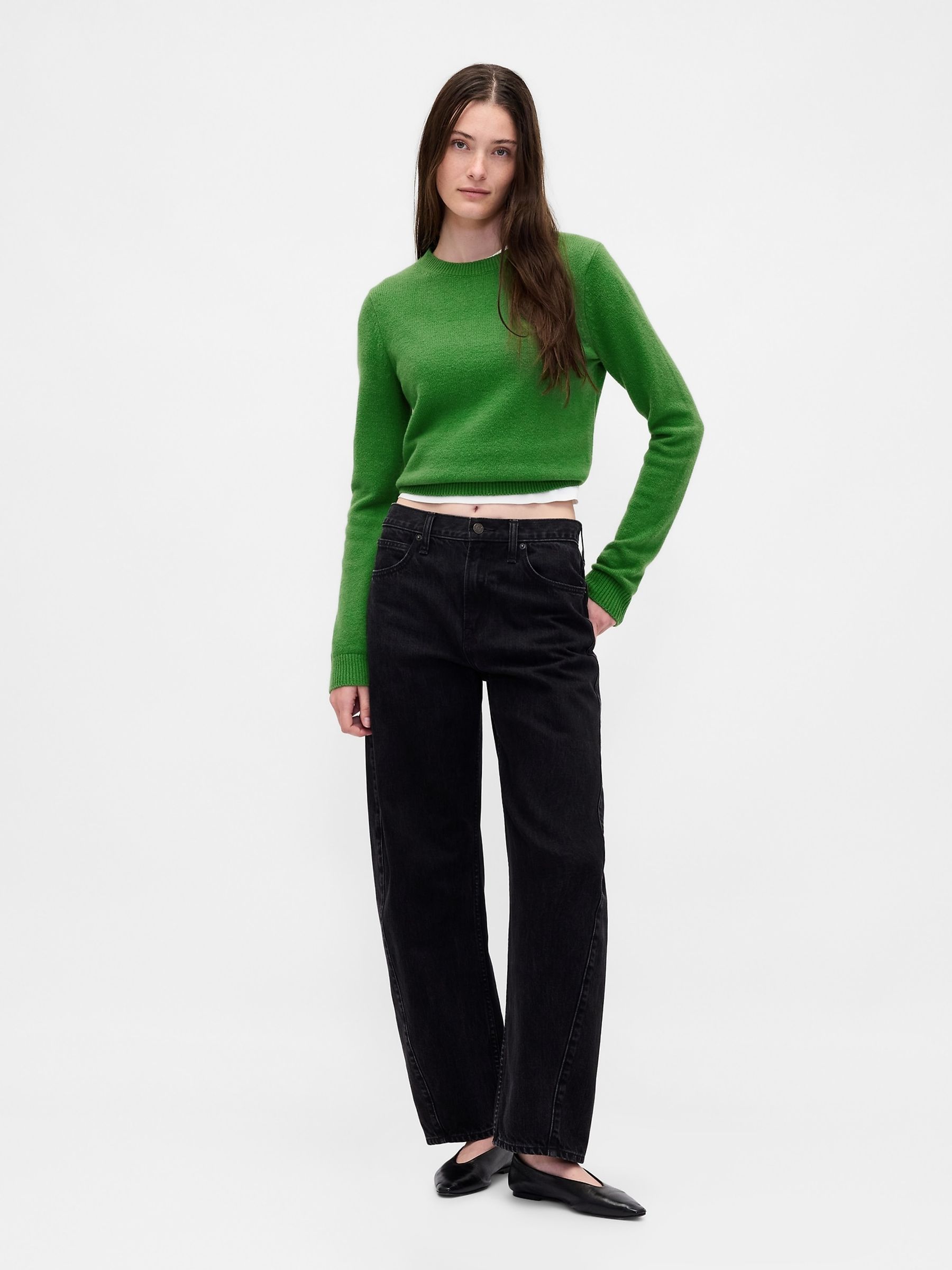 Green CashSoft Crew Neck Jumper - Image 3 of 4