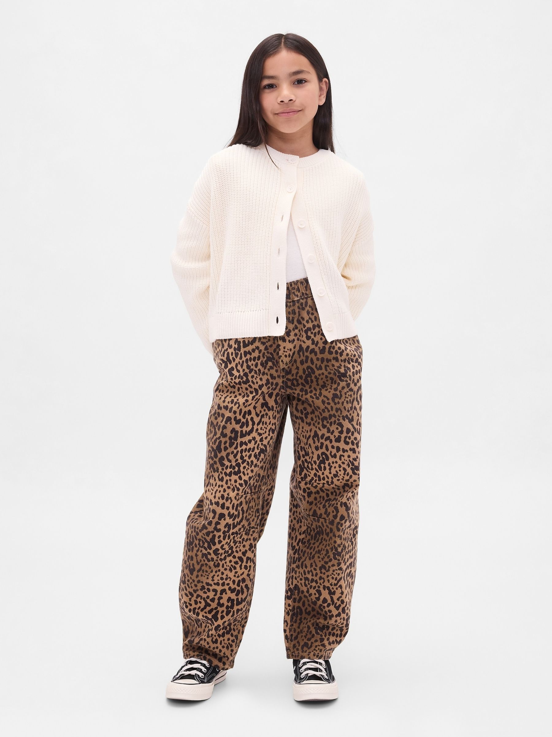 Animal High Waisted Easy Barrel Jeans (4-13yrs) - Image 3 of 6