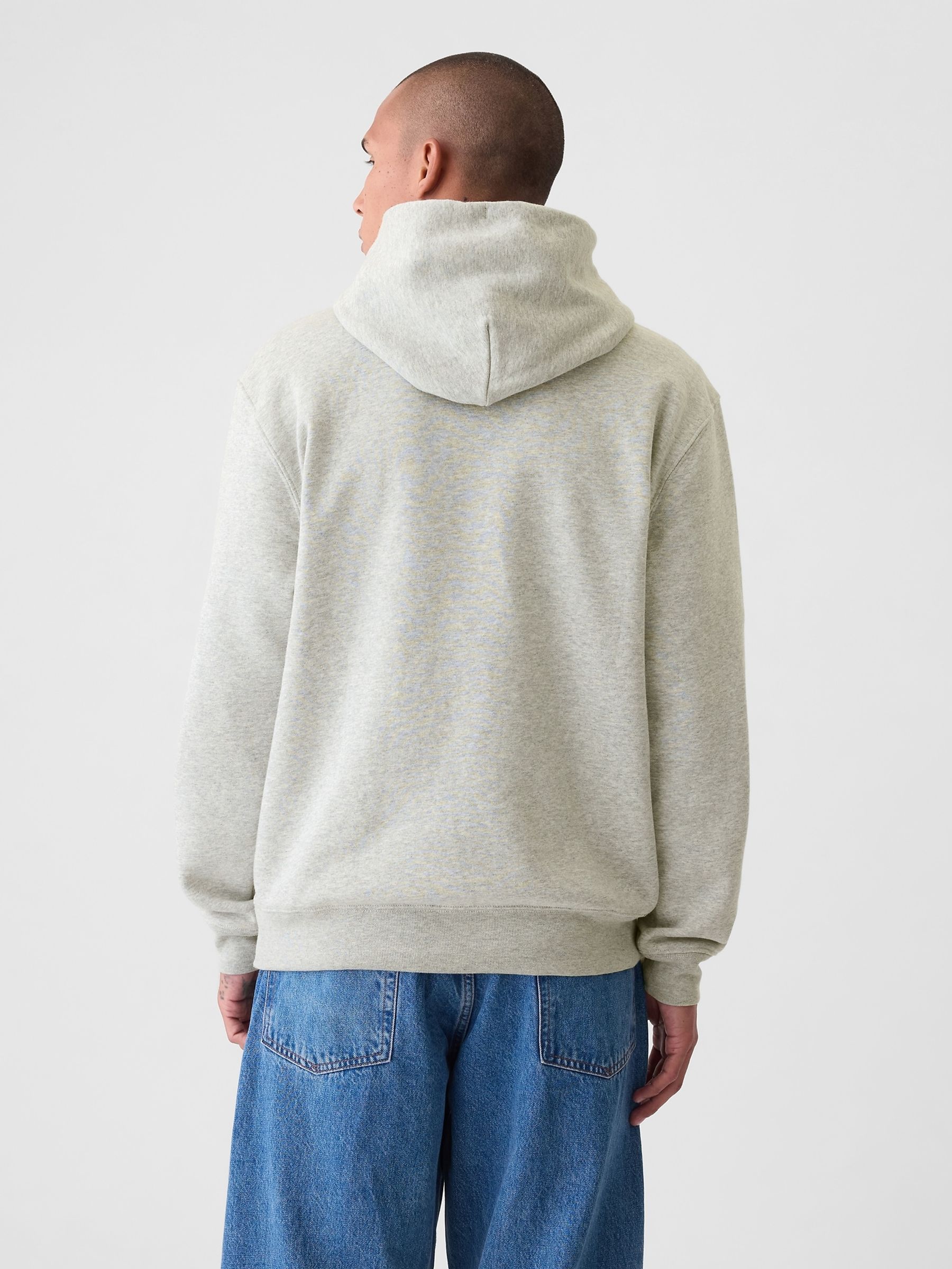 Grey VintageSoft Arch Logo Hoodie - Image 2 of 4 Grey VintageSoft Arch Logo Hoodie - Image 2 of 4