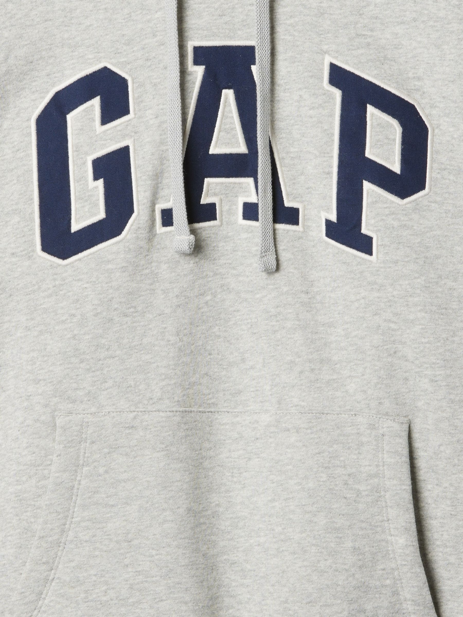 Grey VintageSoft Arch Logo Hoodie - Image 4 of 4 Grey VintageSoft Arch Logo Hoodie - Image 4 of 4