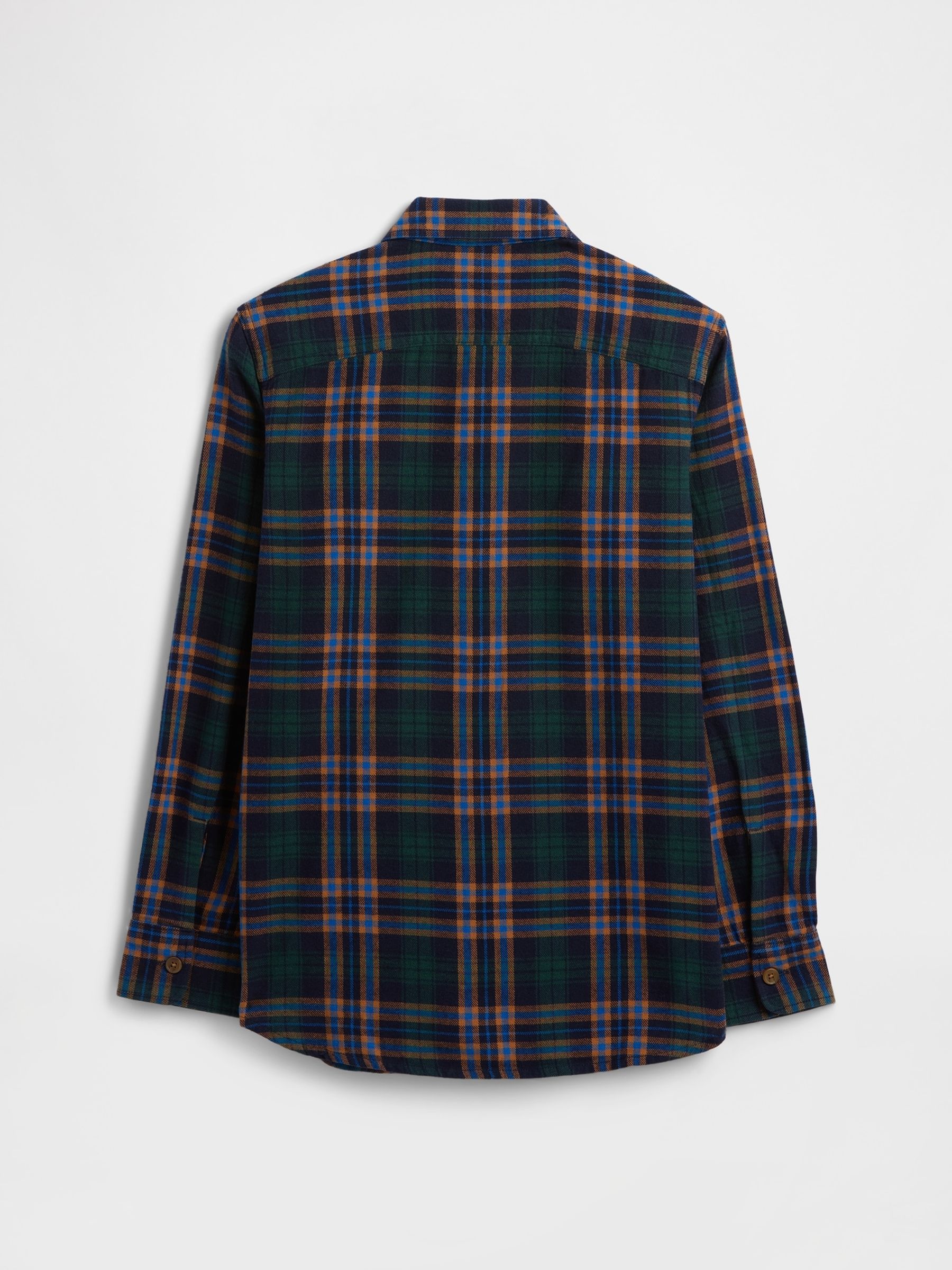 Green Check Flannel Shirt (4-13yrs) - Image 2 of 3