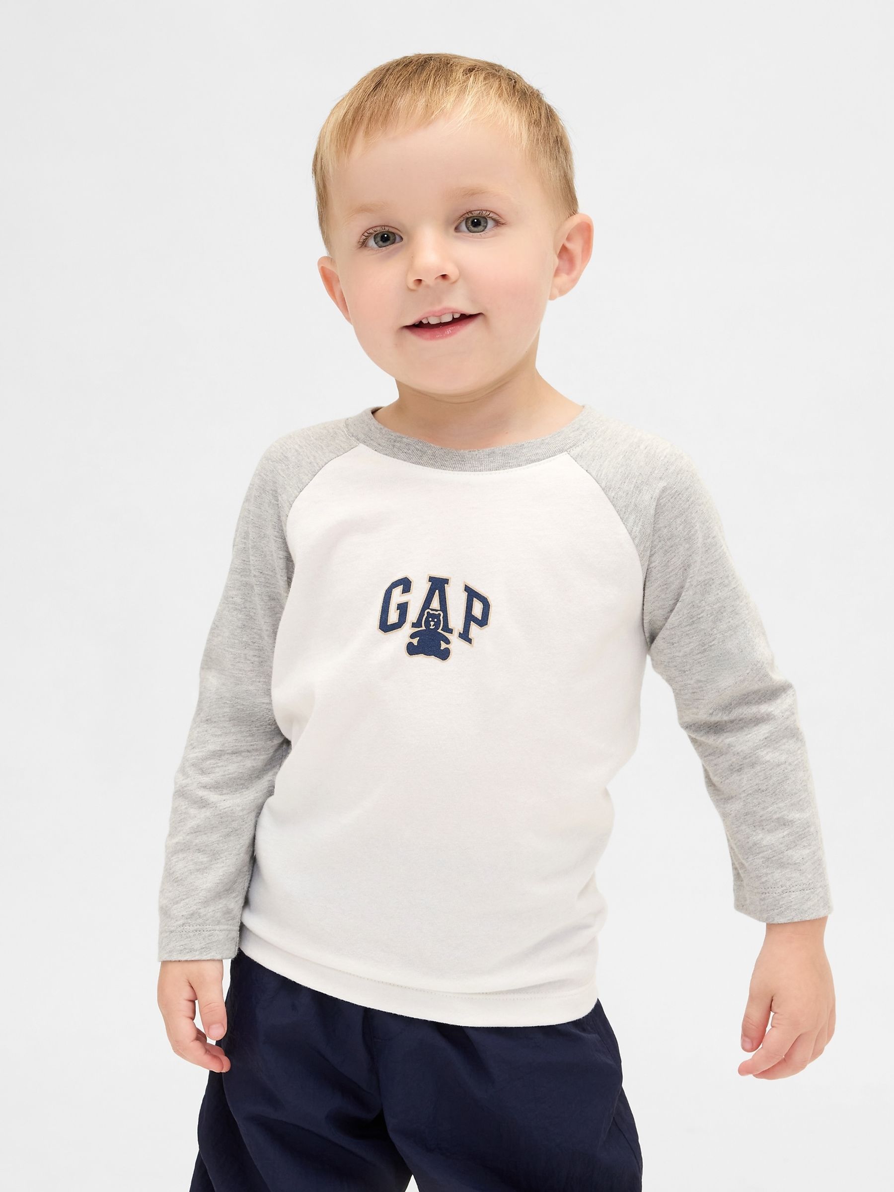White/Grey Logo T-Shirt - Image 1 of 2