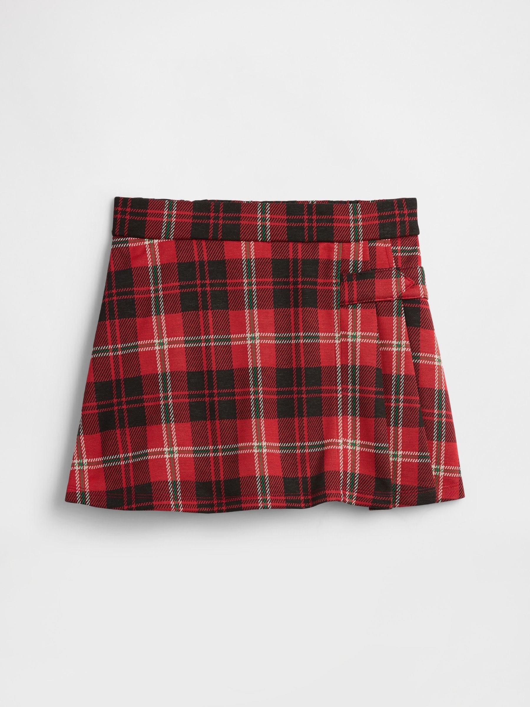 Red Check Pull On Pleated Skort (4-13yrs) - Image 1 of 3