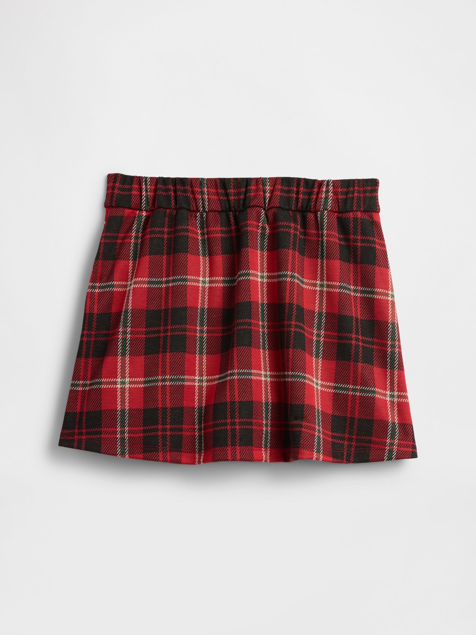 Red Check Pull On Pleated Skort (4-13yrs) - Image 2 of 3