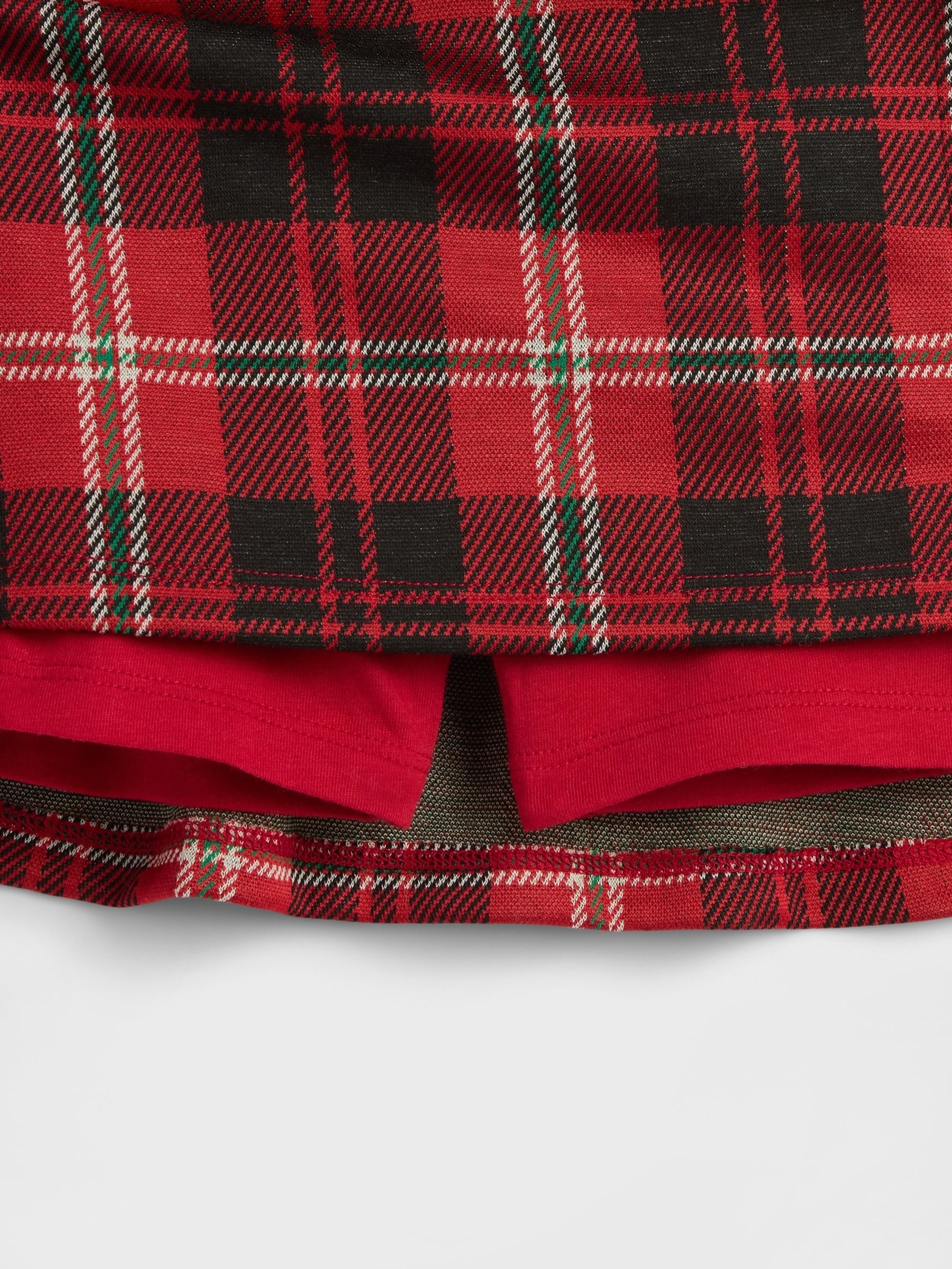 Red Check Pull On Pleated Skort (4-13yrs) - Image 3 of 3