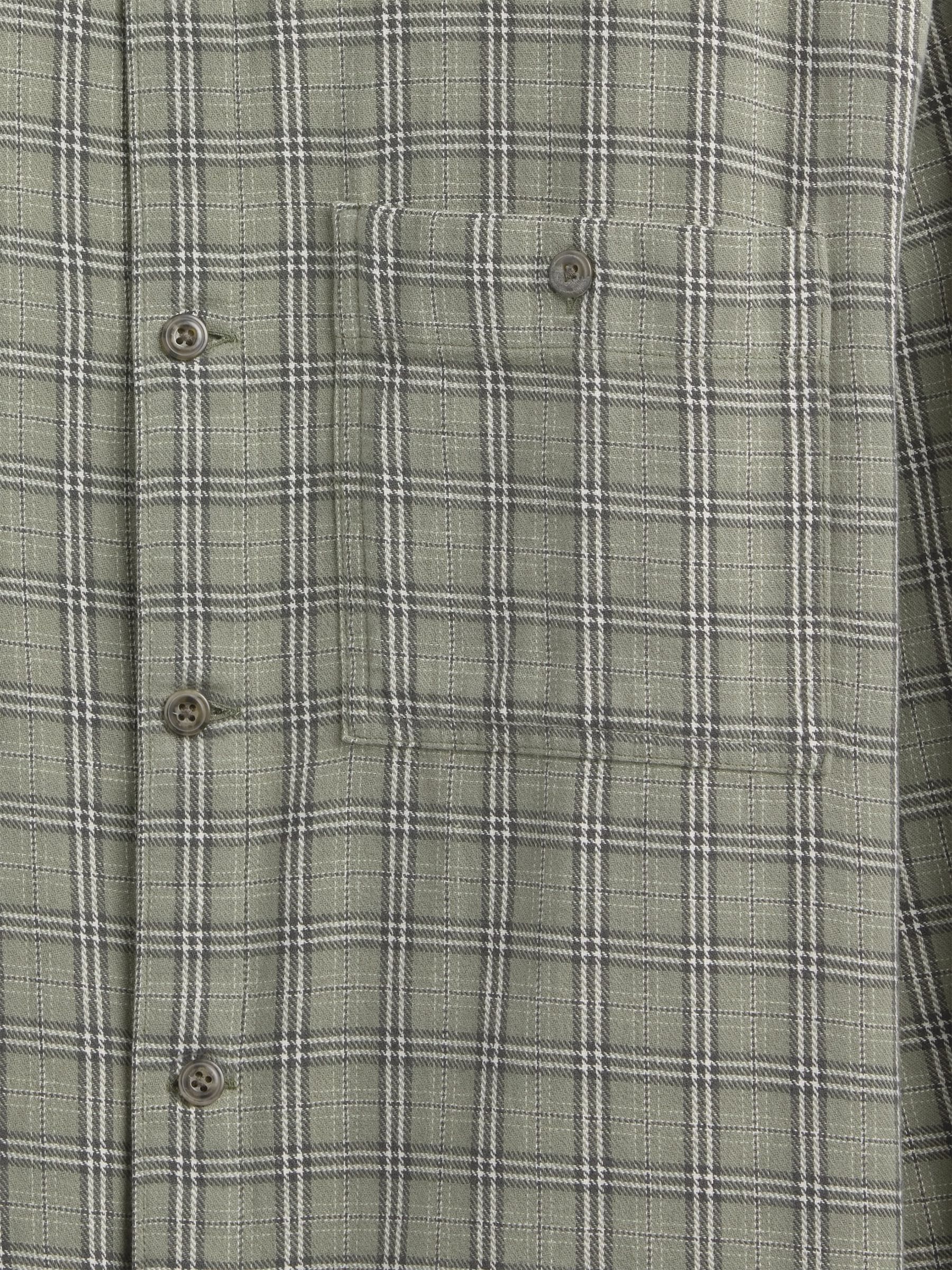 Green Flannel Shirt in Boxy Fit - Image 5 of 5 Green Flannel Shirt in Boxy Fit - Image 5 of 5