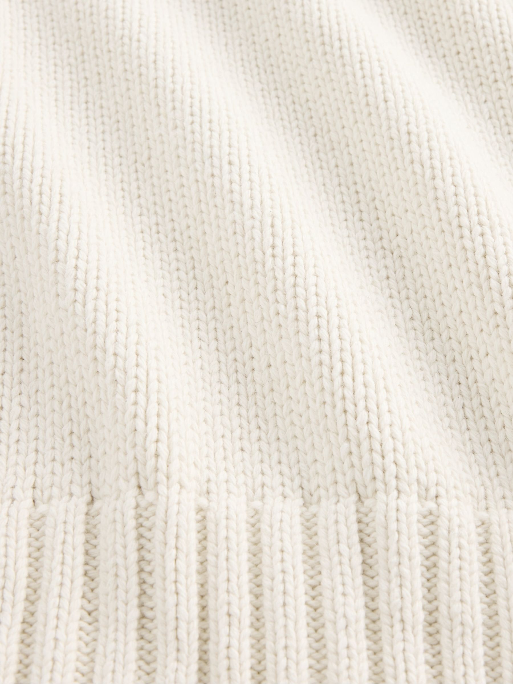 Cream Relaxed Saddle-Sleeve Crew Neck Jumper - Image 4 of 4 Cream Relaxed Saddle-Sleeve Crew Neck Jumper - Image 4 of 4