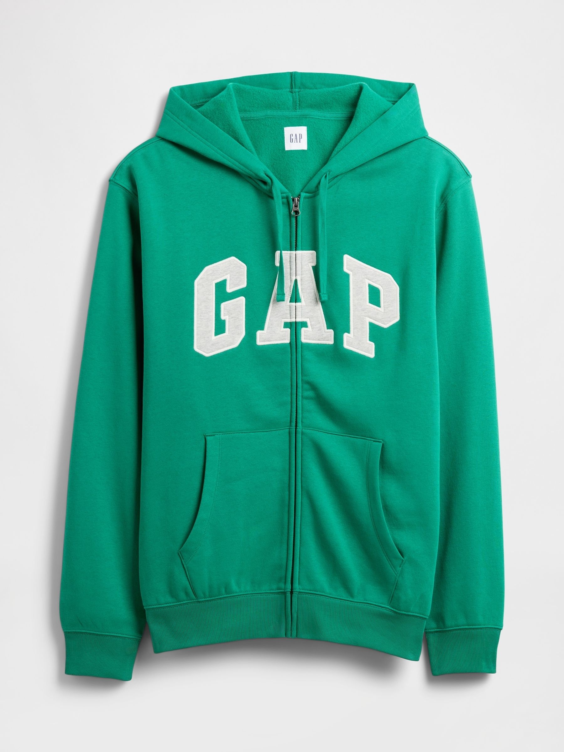 Green Relaxed Logo Zip Hoodie - Image 4 of 4 Green Relaxed Logo Zip Hoodie - Image 4 of 4
