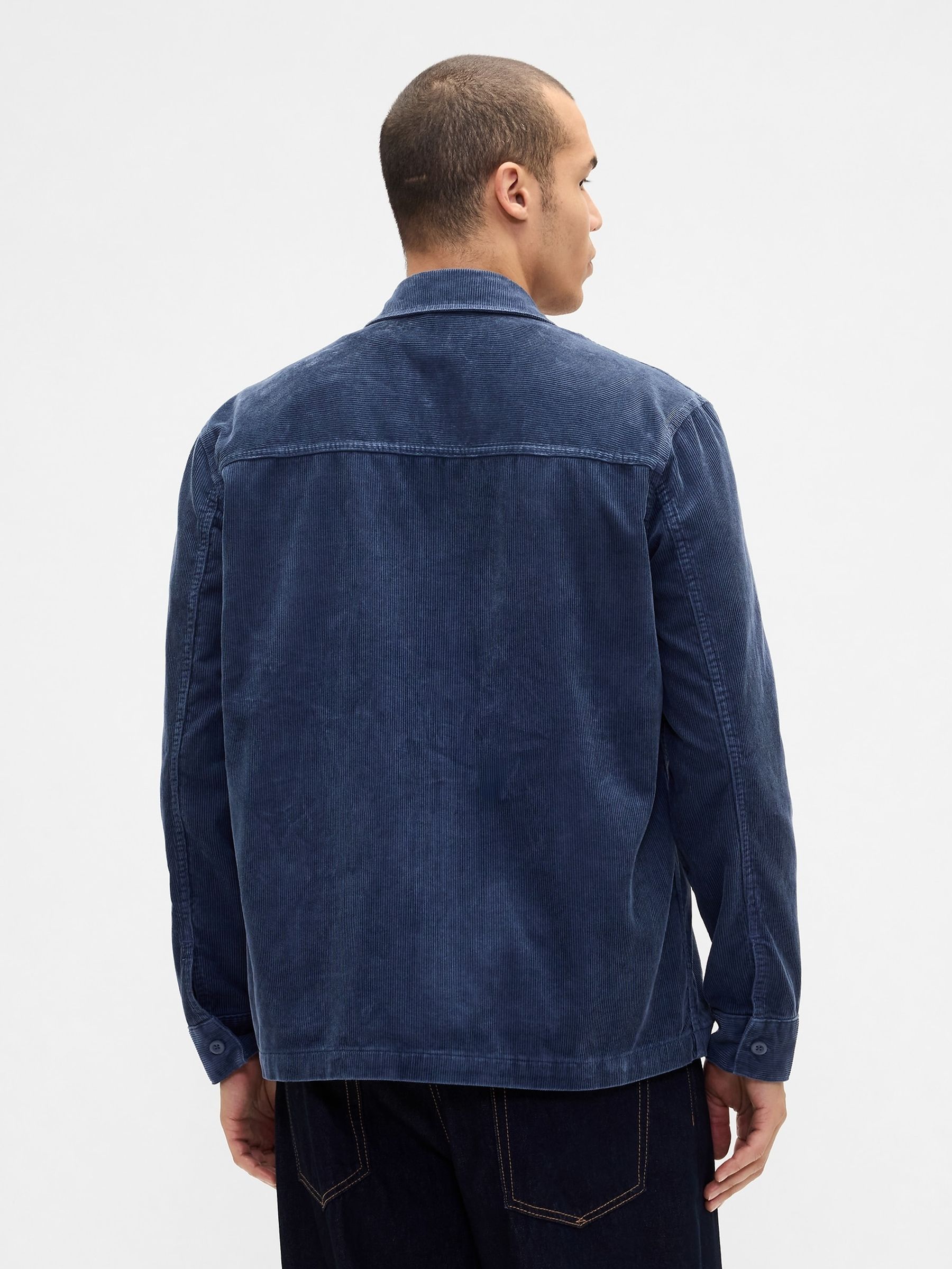 Blue Corduroy Shirt Jacket - Image 2 of 4 Blue Corduroy Shirt Jacket - Image 2 of 4