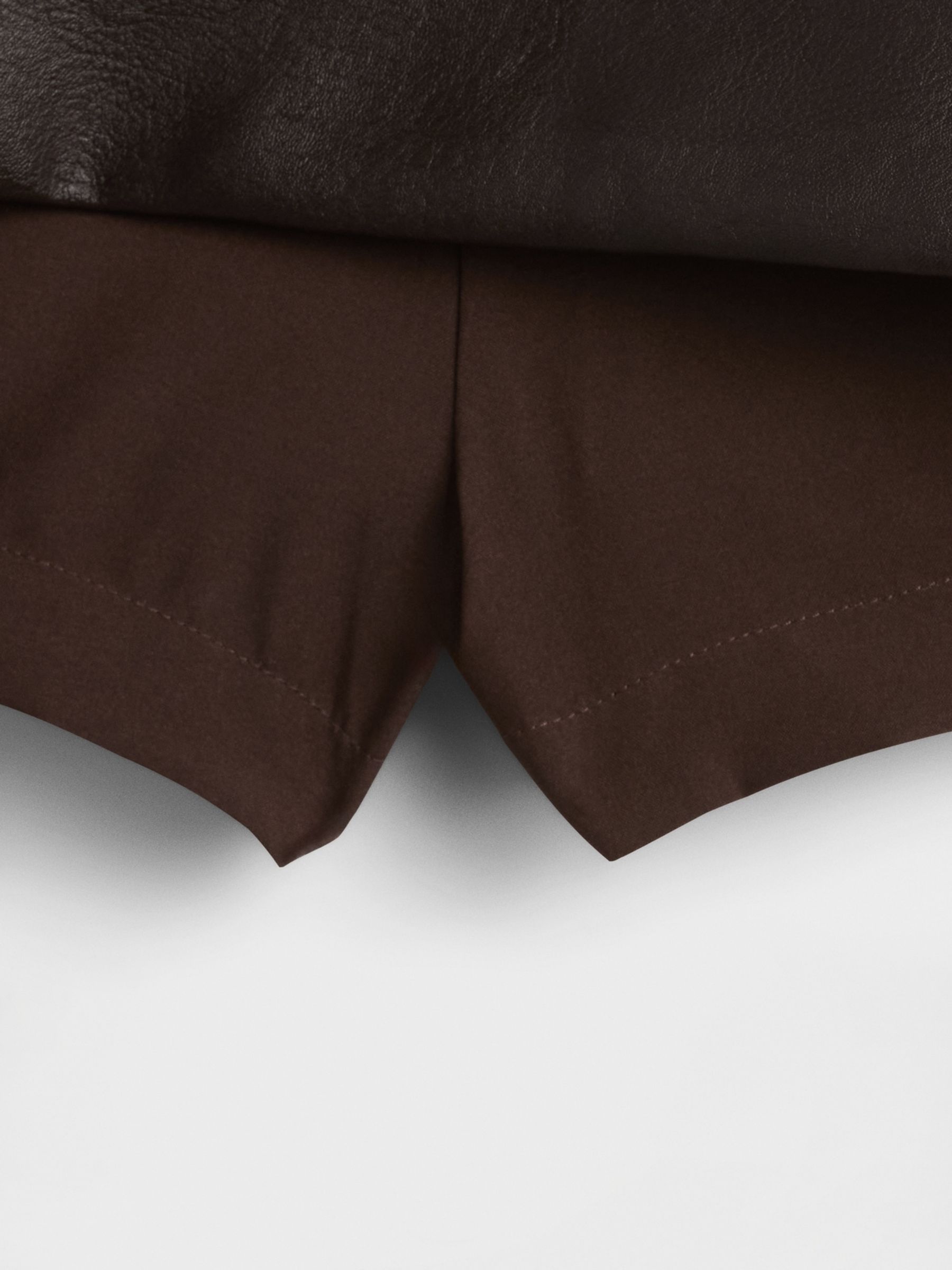Brown Vegan Leather Mini Skort - Image 4 of 4