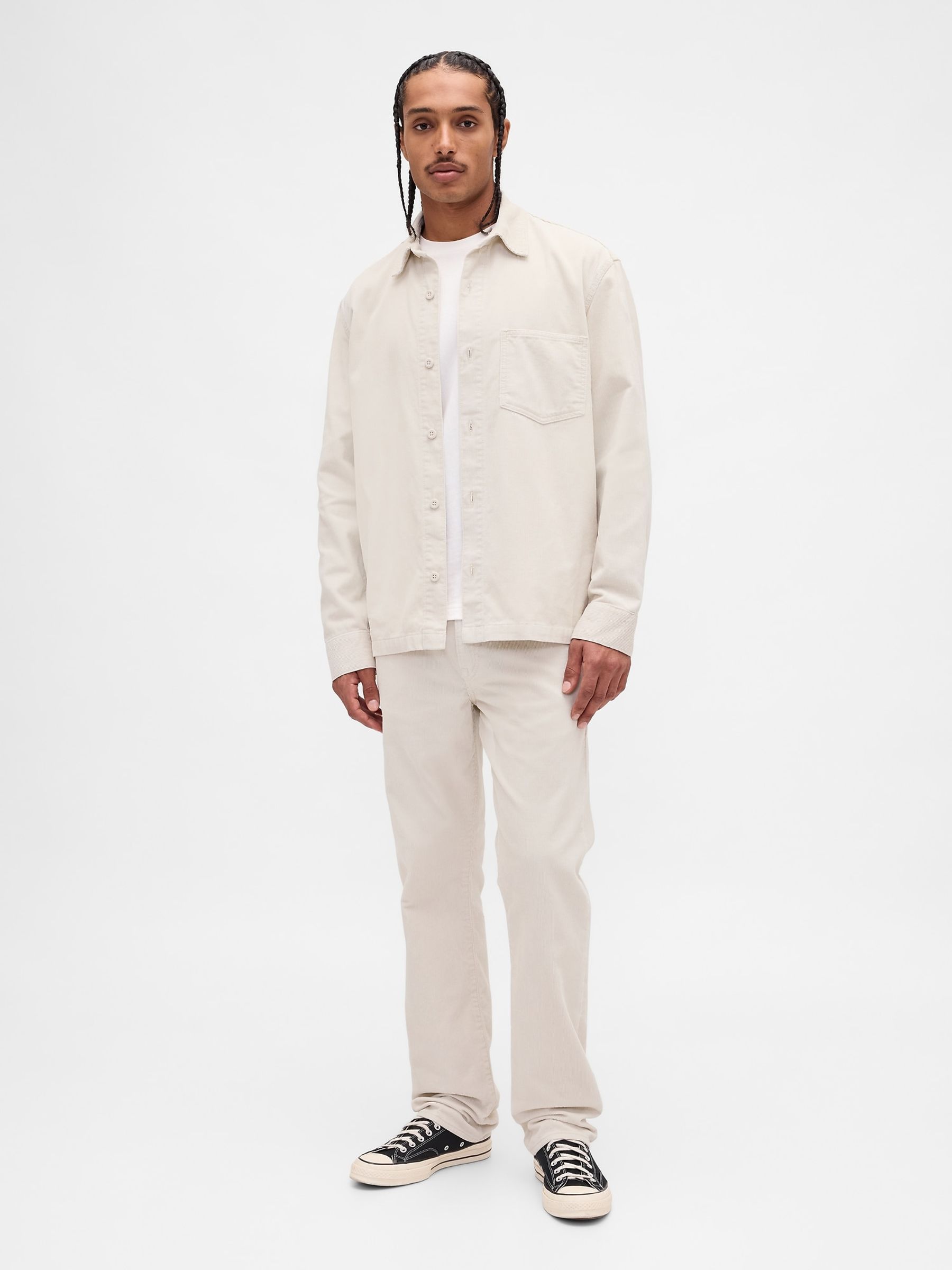 Grey Corduroy Shirt Jacket - Image 3 of 4