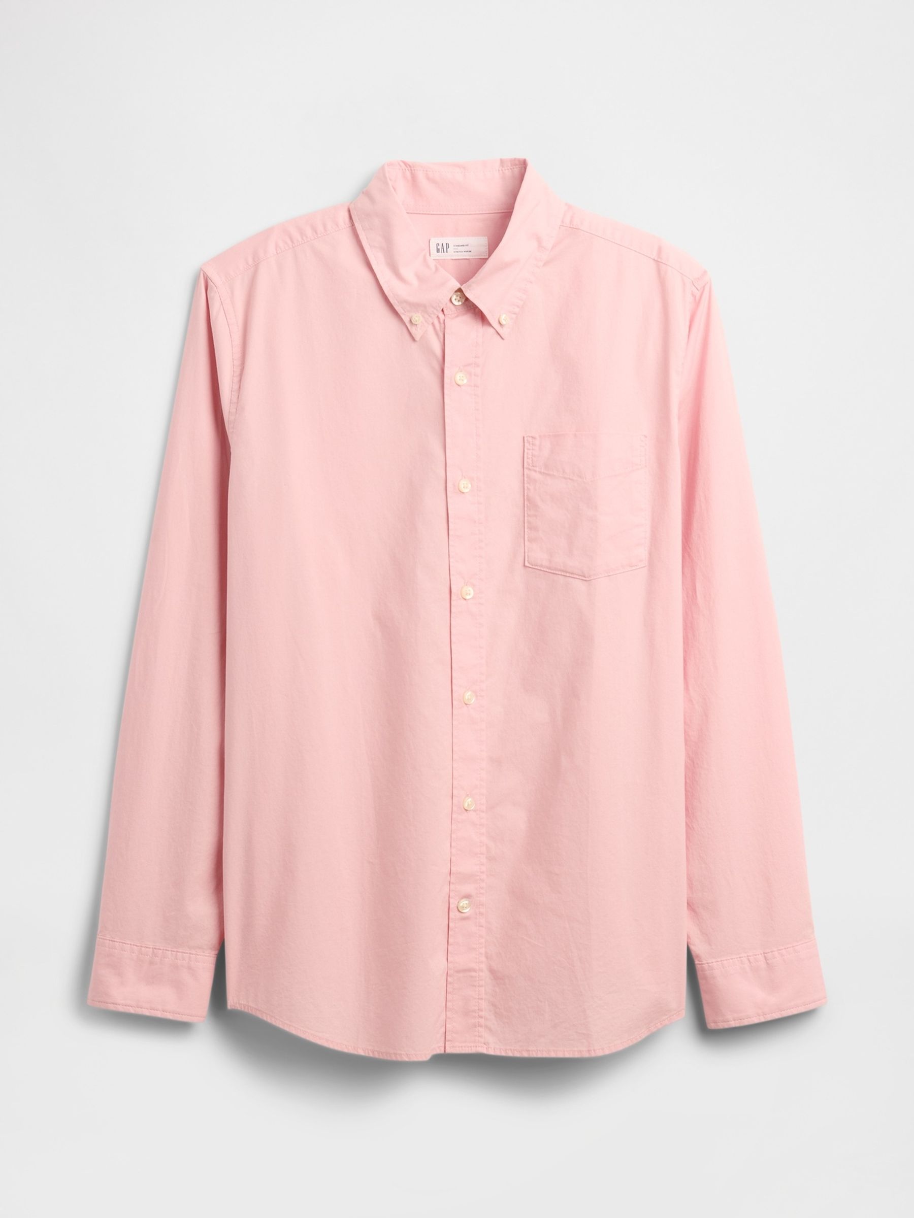 Pink Stretch Poplin Shirt in Standard Fit - Image 4 of 5