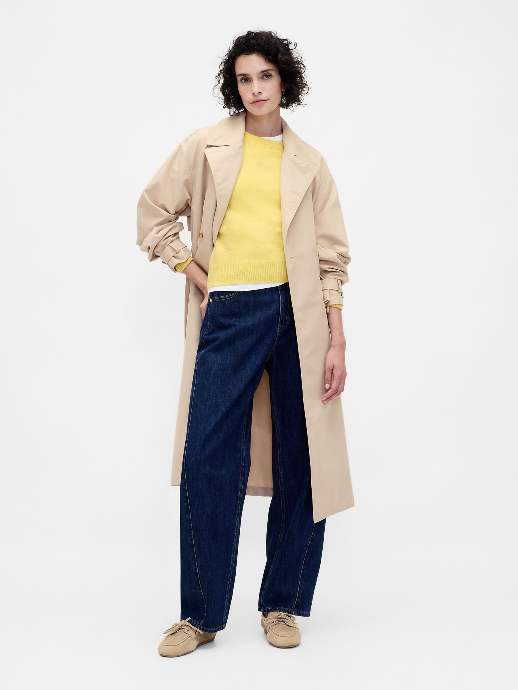 Yellow CashSoft Crew Neck Jumper - Image 3 of 4