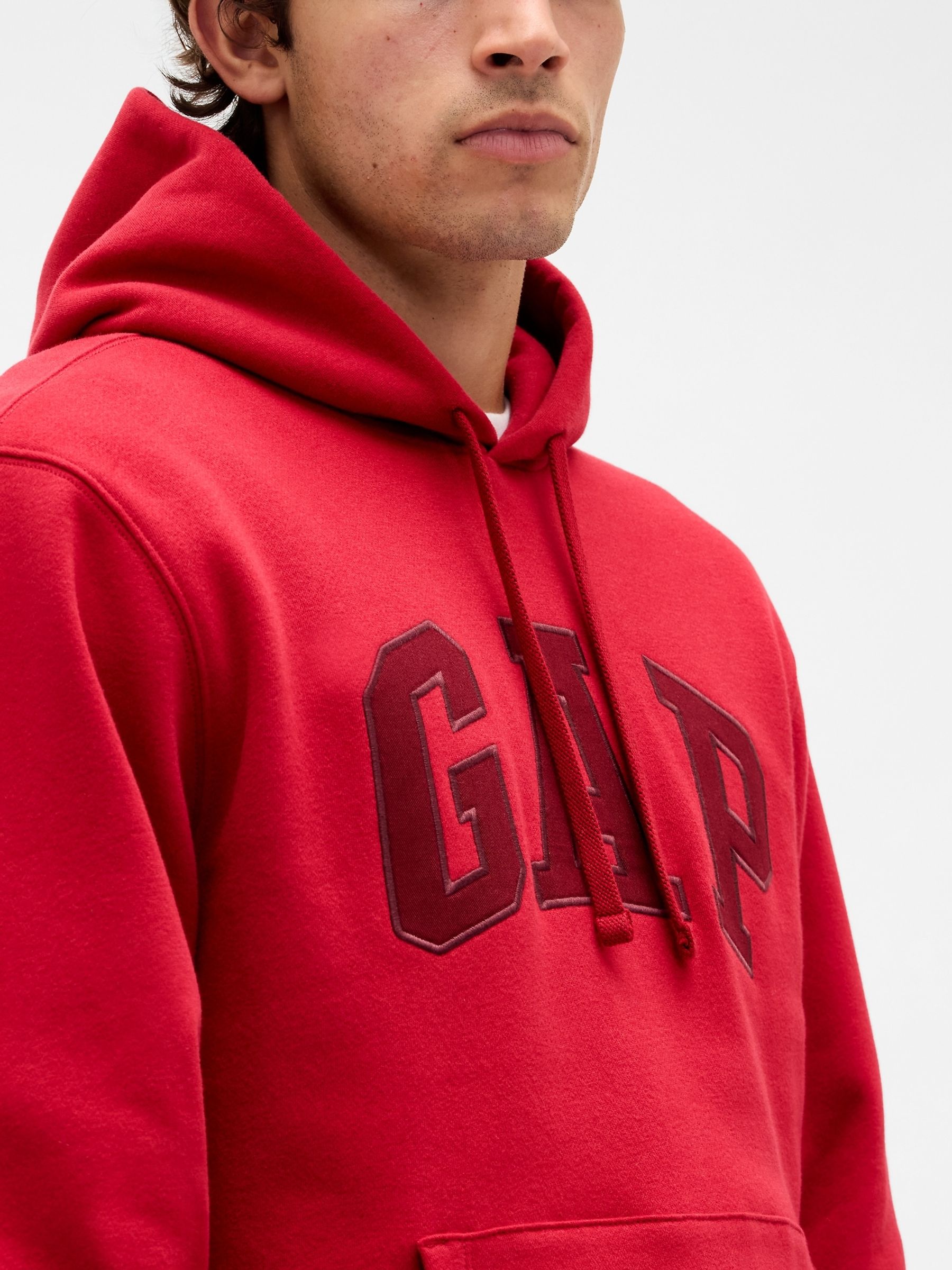 Red VintageSoft Arch Logo Hoodie - Image 4 of 4