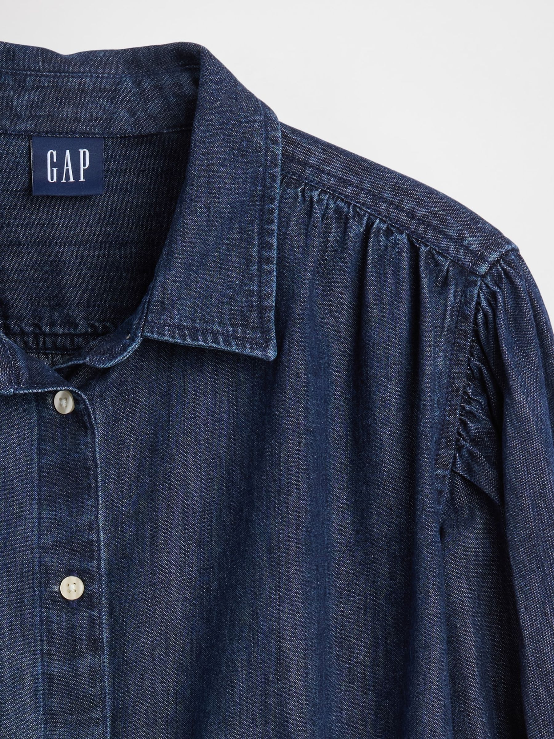 Blue Denim Elasticated Waist Top - Image 4 of 4