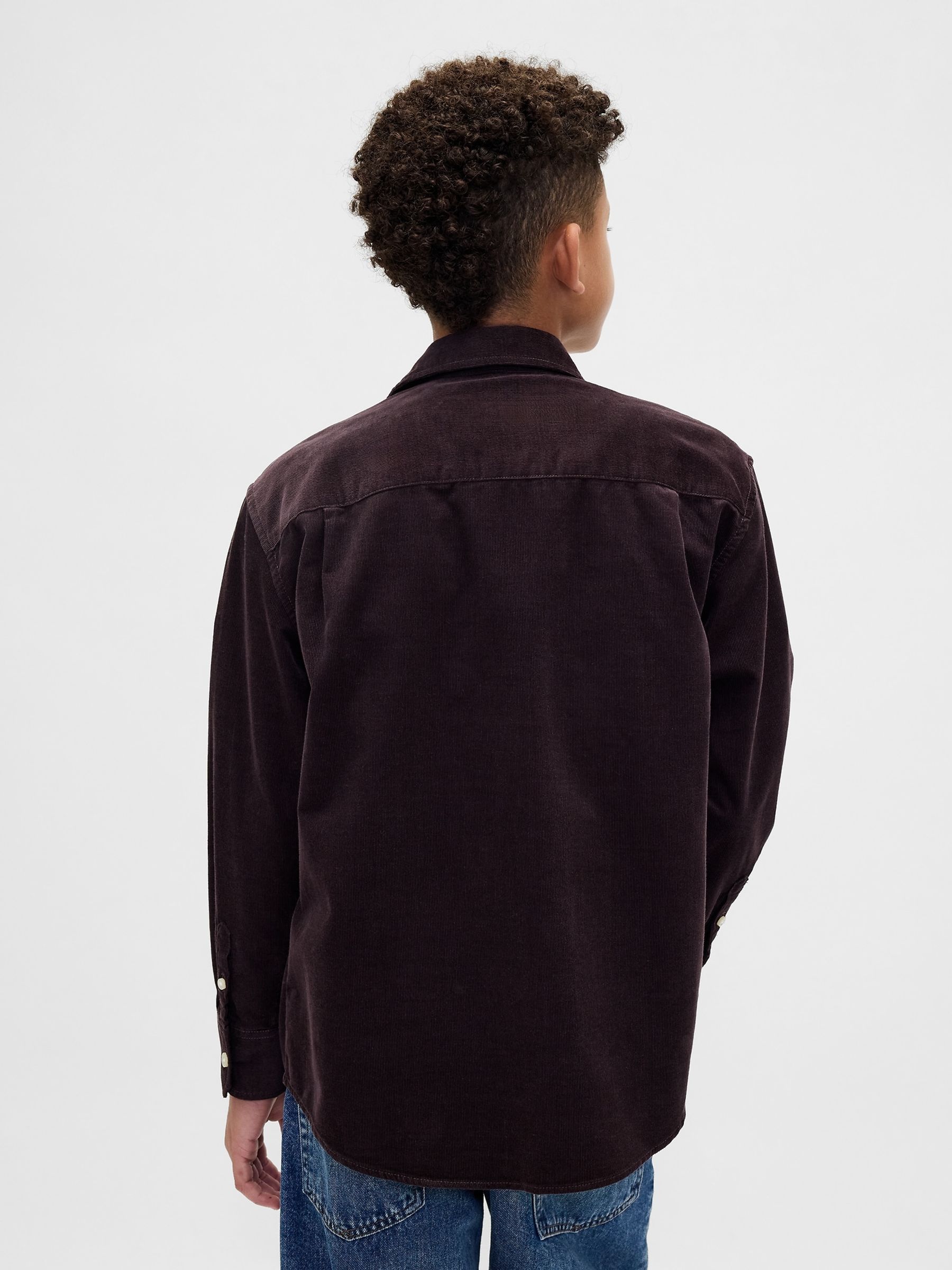 Brown Relaxed Corduroy Shirt - Image 2 of 5 Brown Relaxed Corduroy Shirt - Image 2 of 5