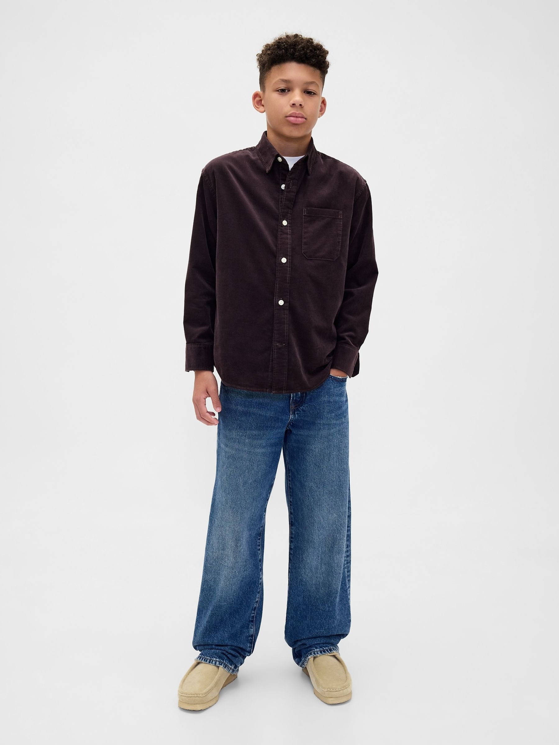 Brown Relaxed Corduroy Shirt - Image 3 of 5