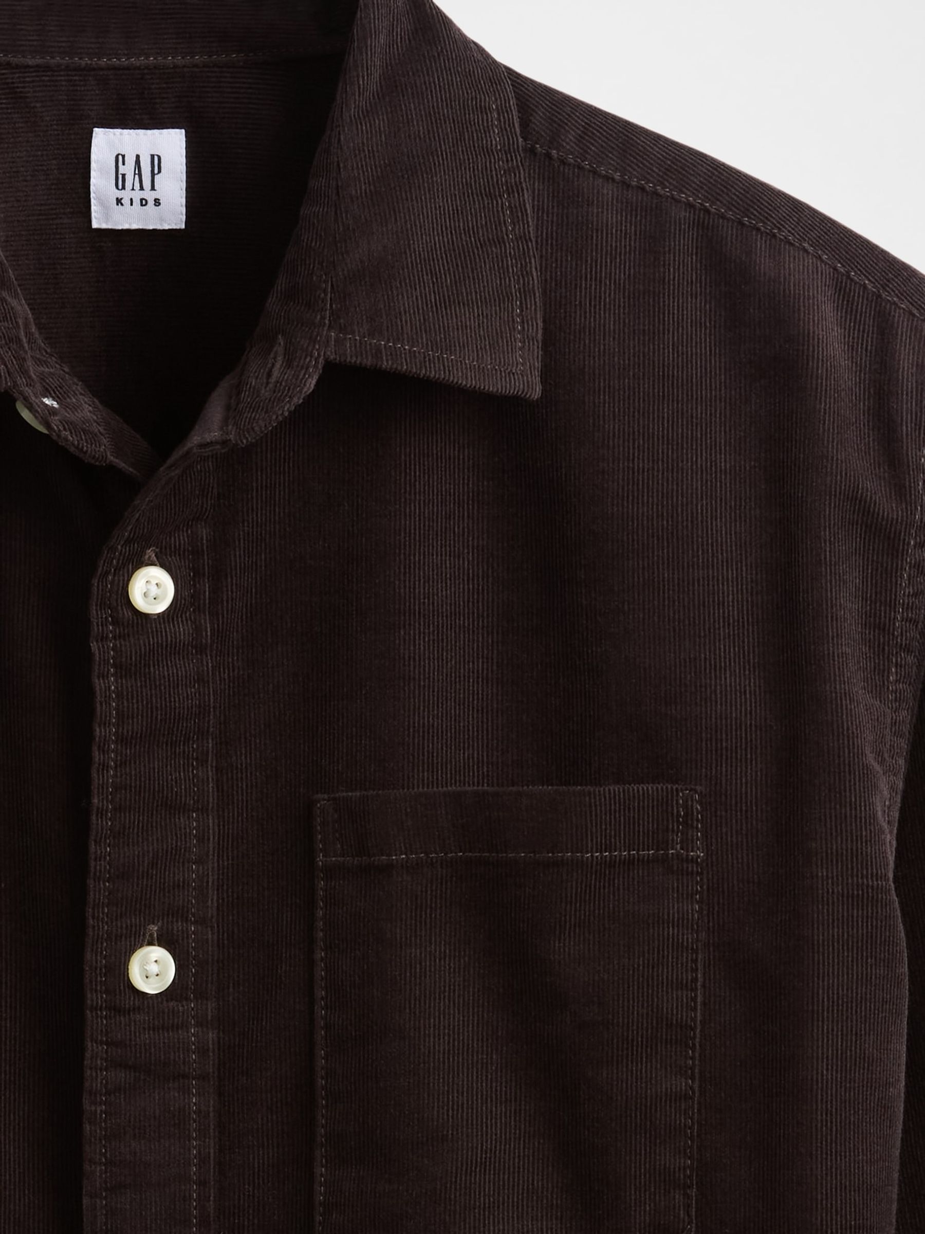 Brown Relaxed Corduroy Shirt - Image 5 of 5 Brown Relaxed Corduroy Shirt - Image 5 of 5
