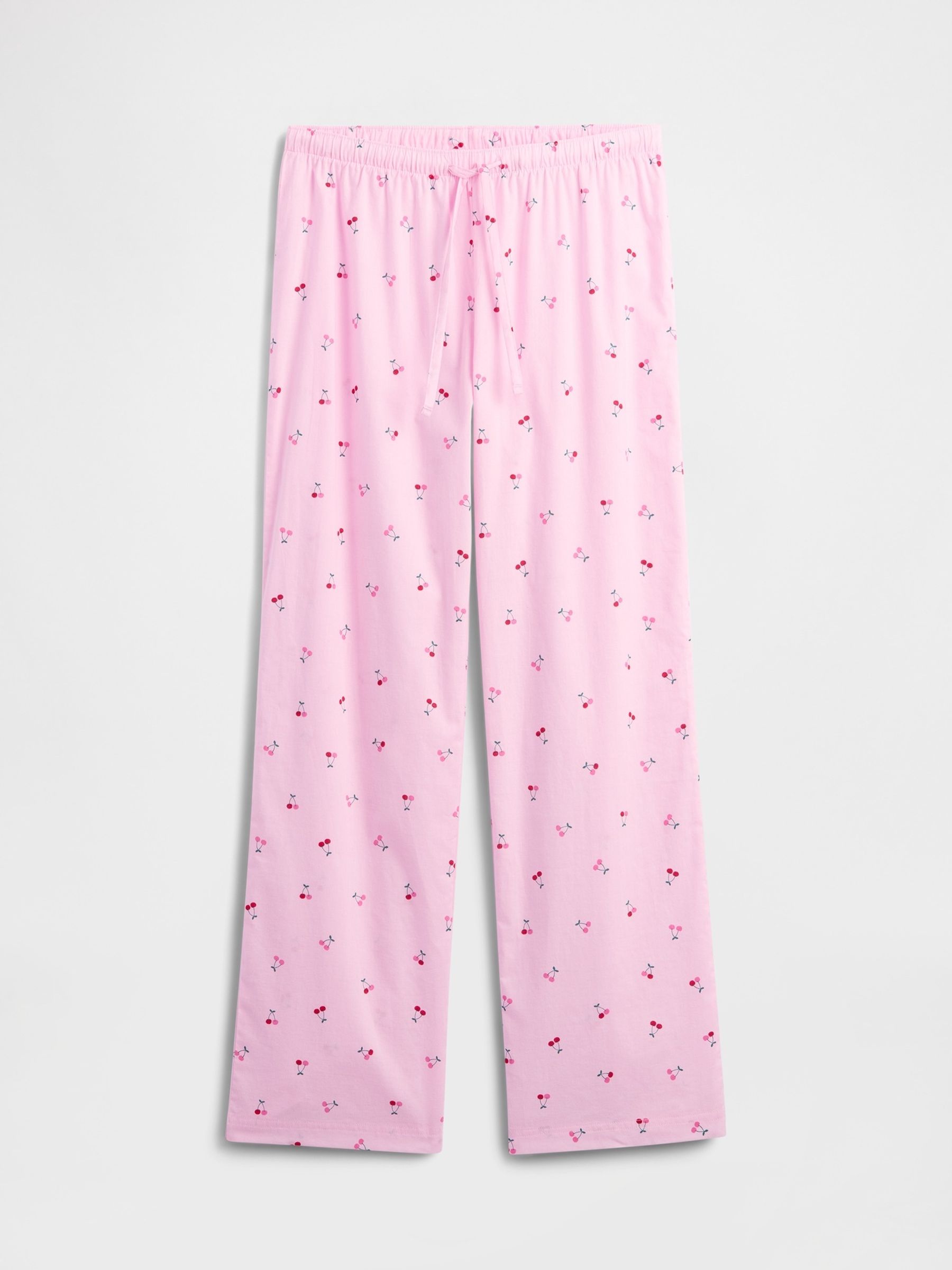 Pink Cherry Print Poplin Pyjama Bottoms - Image 4 of 4