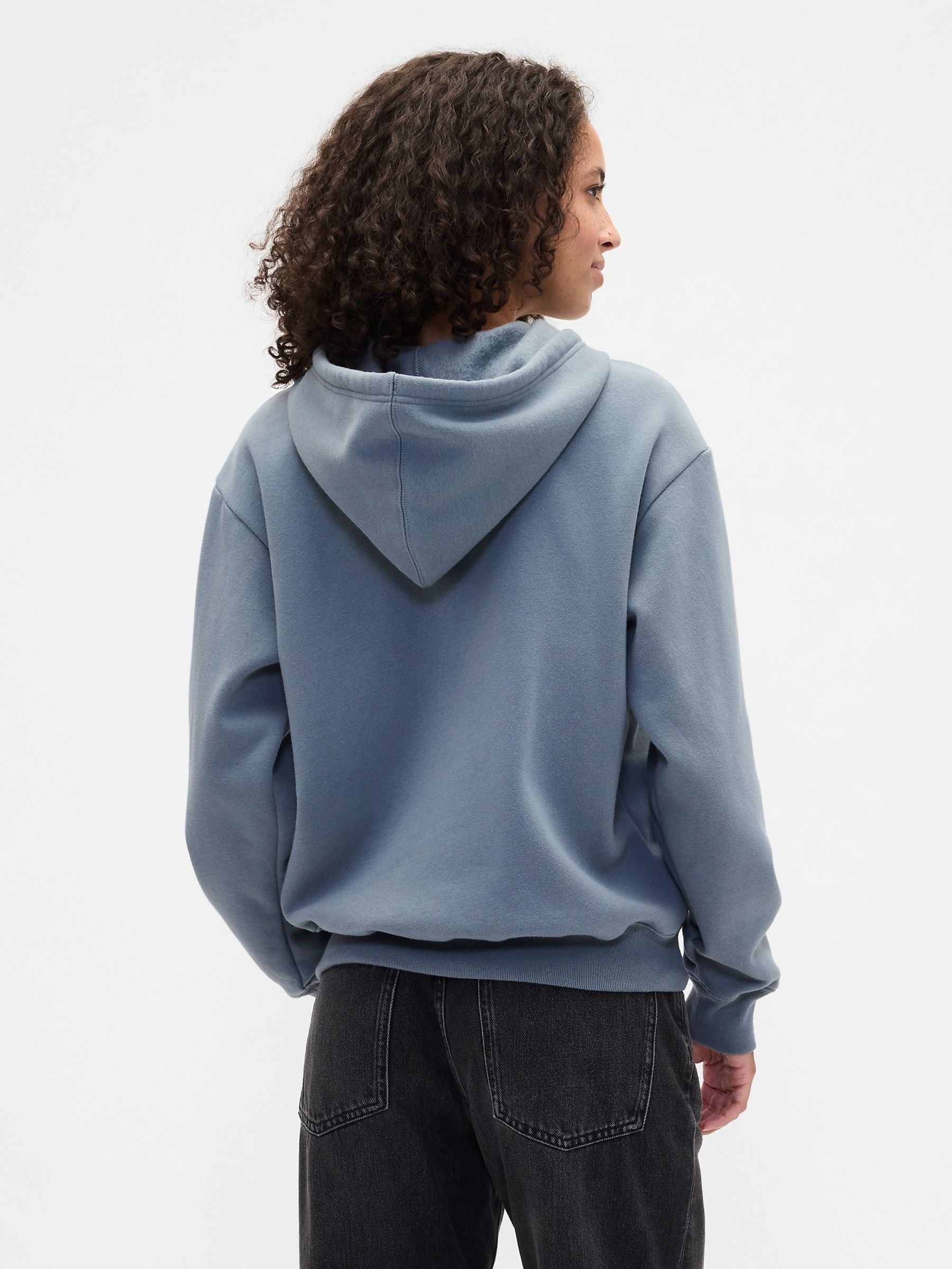 Grey Relaxed Gap Logo Zip-up Hoodie - Image 2 of 4 Grey Relaxed Gap Logo Zip-up Hoodie - Image 2 of 4