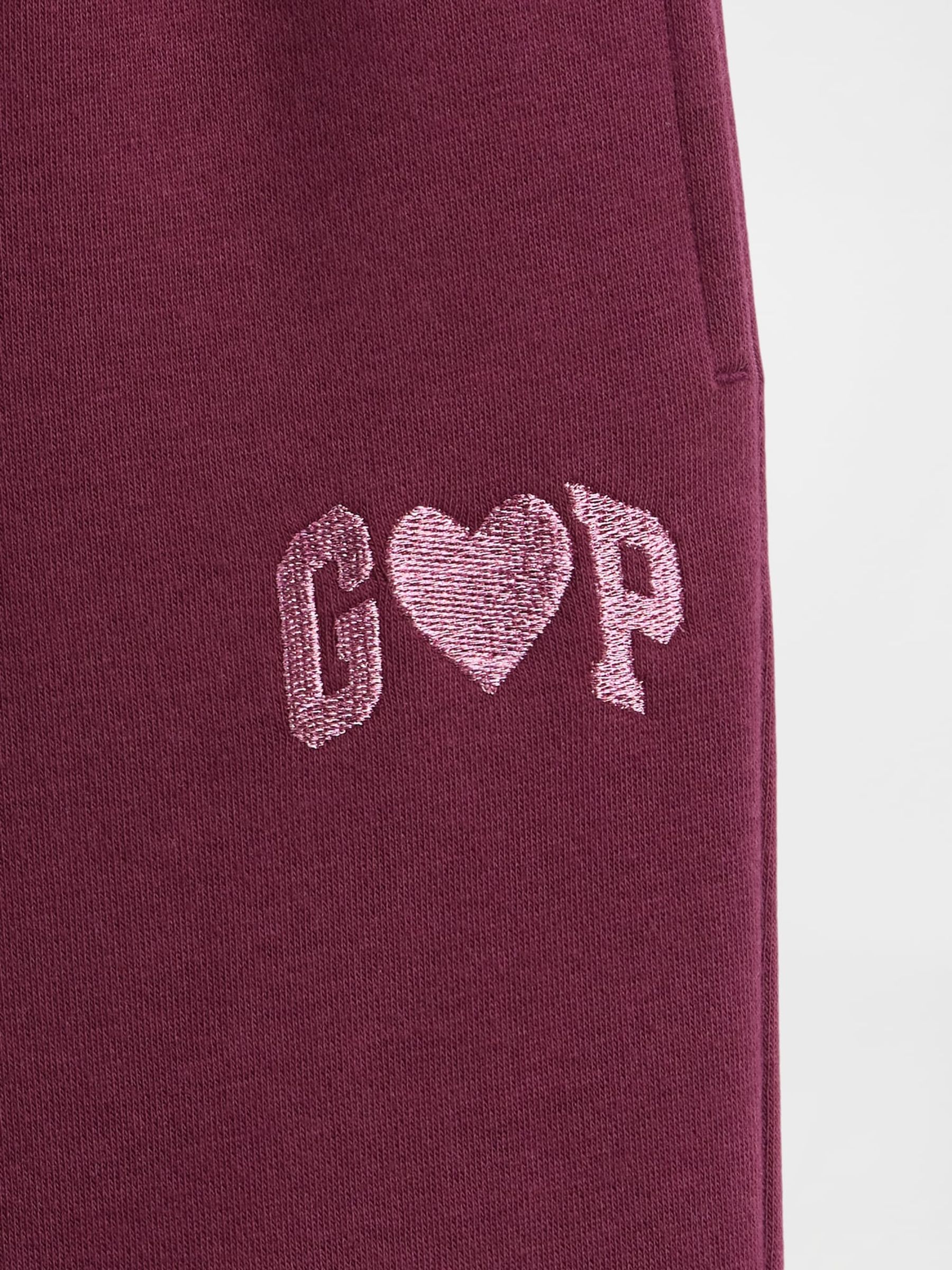 Burgundy Red Relaxed Logo Joggers - Image 3 of 3