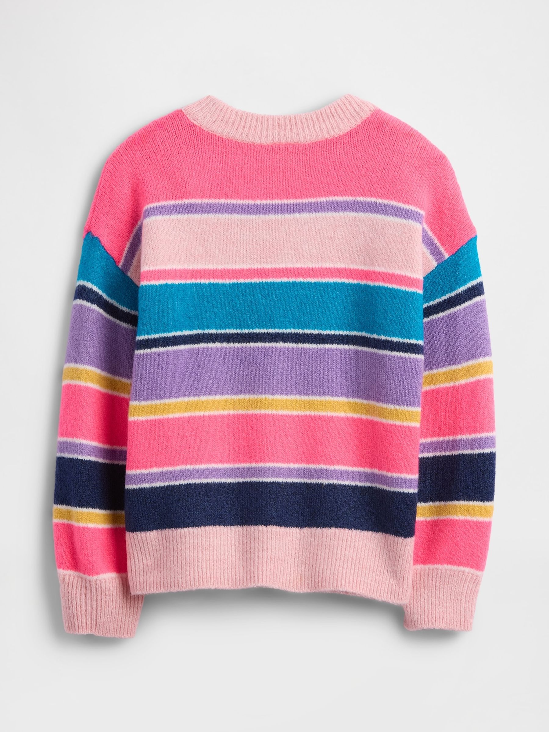 Pink Intarsia Sweatshirt - Image 2 of 3 Pink Intarsia Sweatshirt - Image 2 of 3