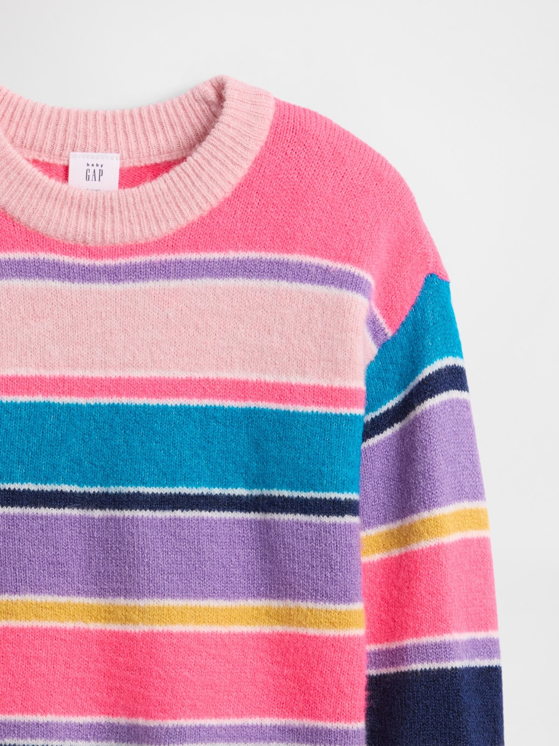Pink Intarsia Sweatshirt - Image 3 of 3 Pink Intarsia Sweatshirt - Image 3 of 3