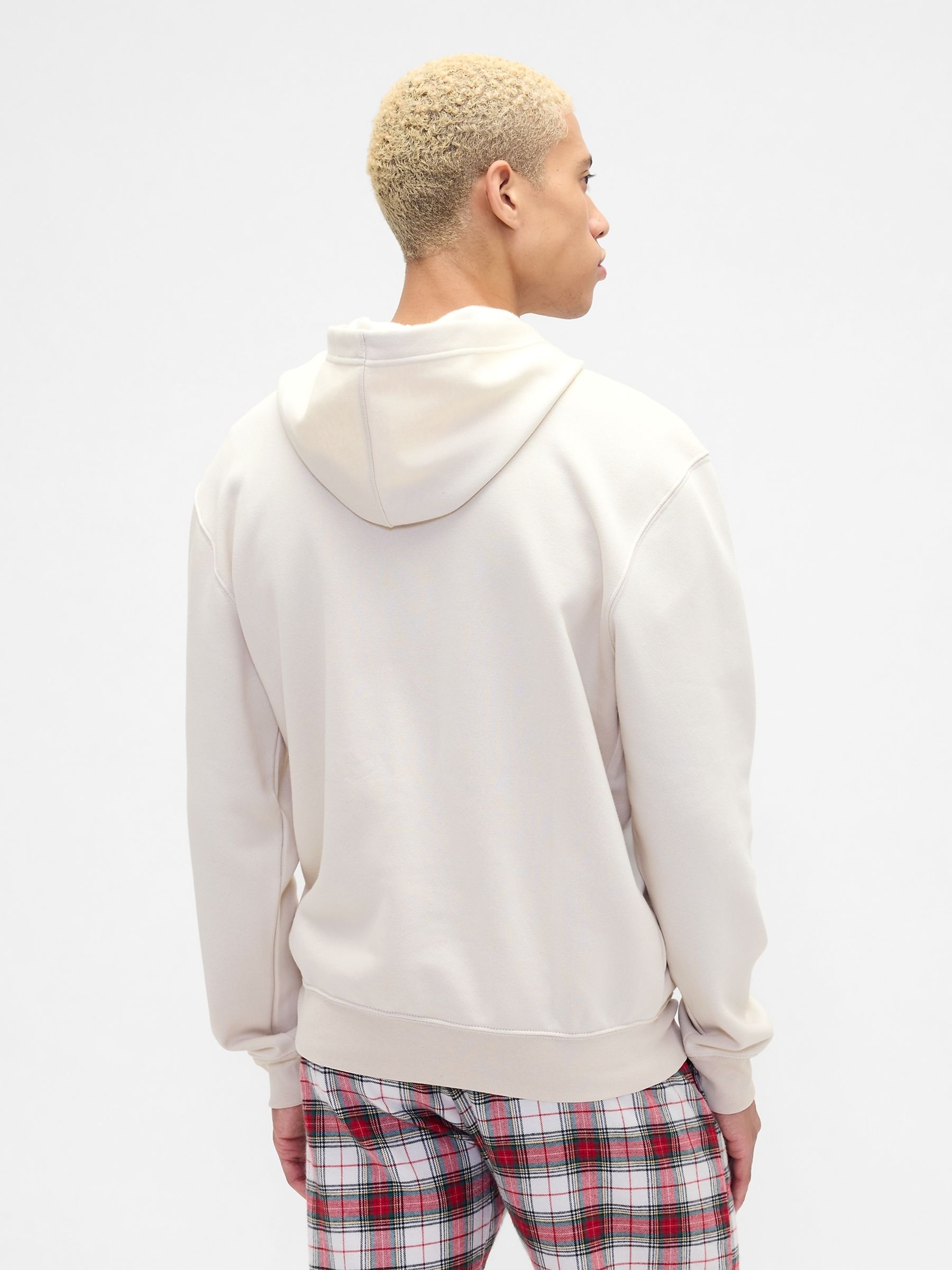 Cream Relaxed Logo Zip Hoodie - Image 2 of 4 Cream Relaxed Logo Zip Hoodie - Image 2 of 4