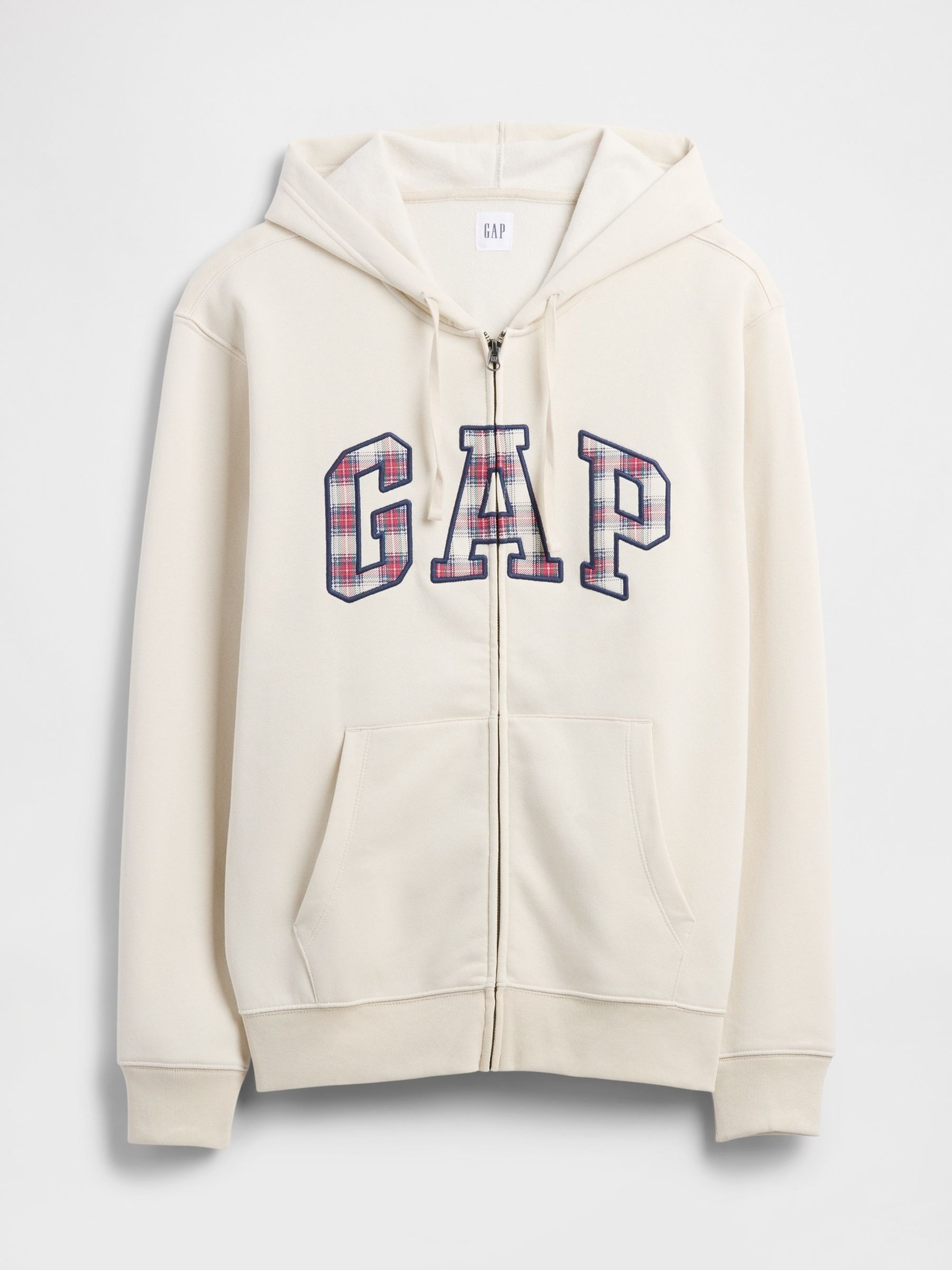 Cream Relaxed Logo Zip Hoodie - Image 4 of 4 Cream Relaxed Logo Zip Hoodie - Image 4 of 4