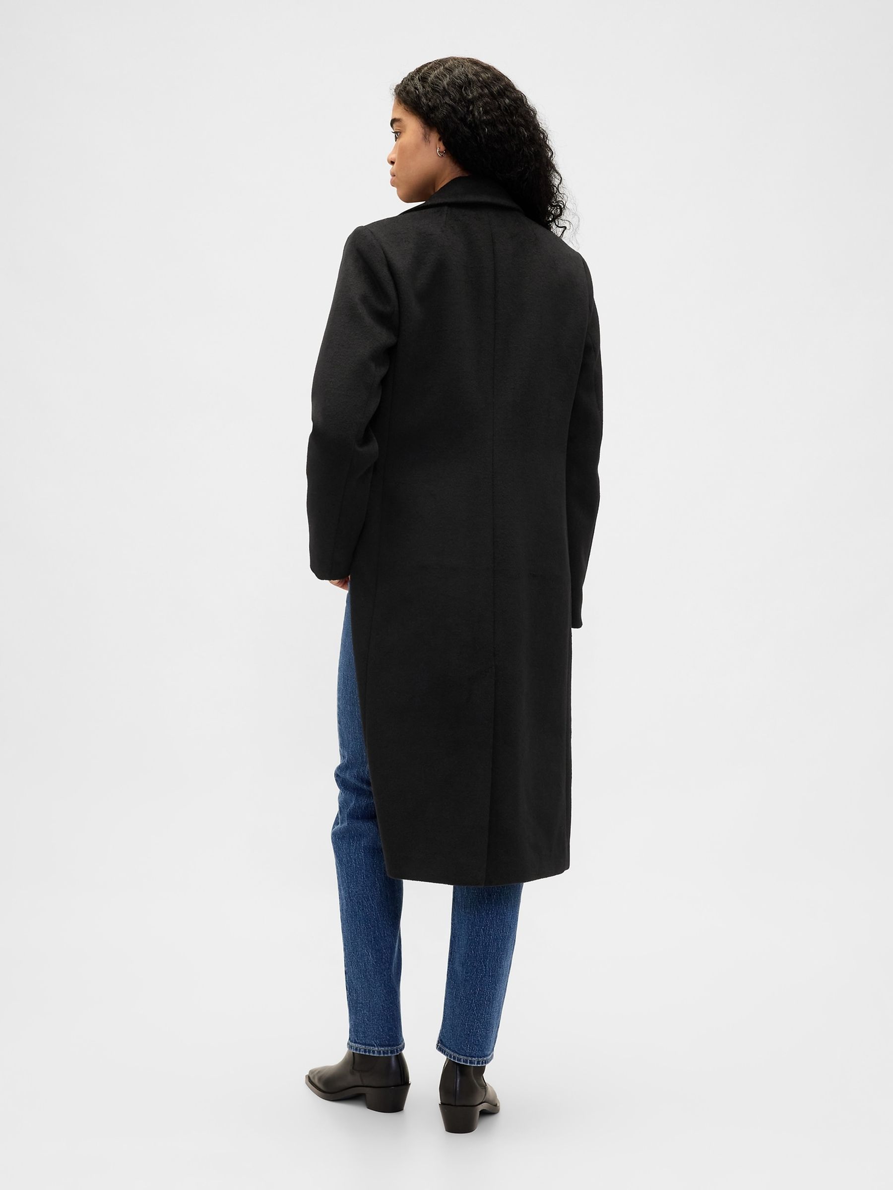 Black Wool Blend Chesterfield Coat - Image 2 of 4