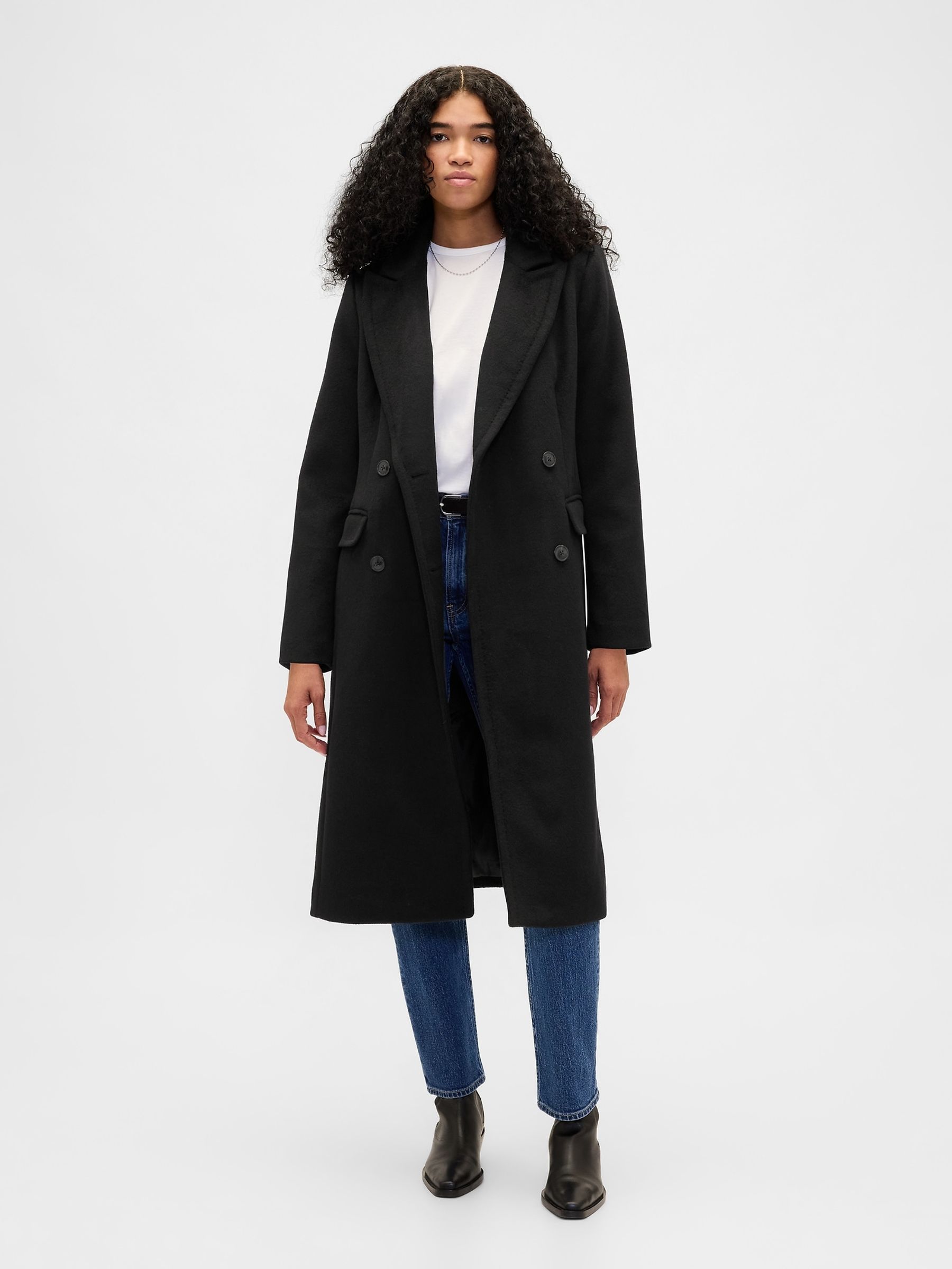 Black Wool Blend Chesterfield Coat - Image 3 of 4