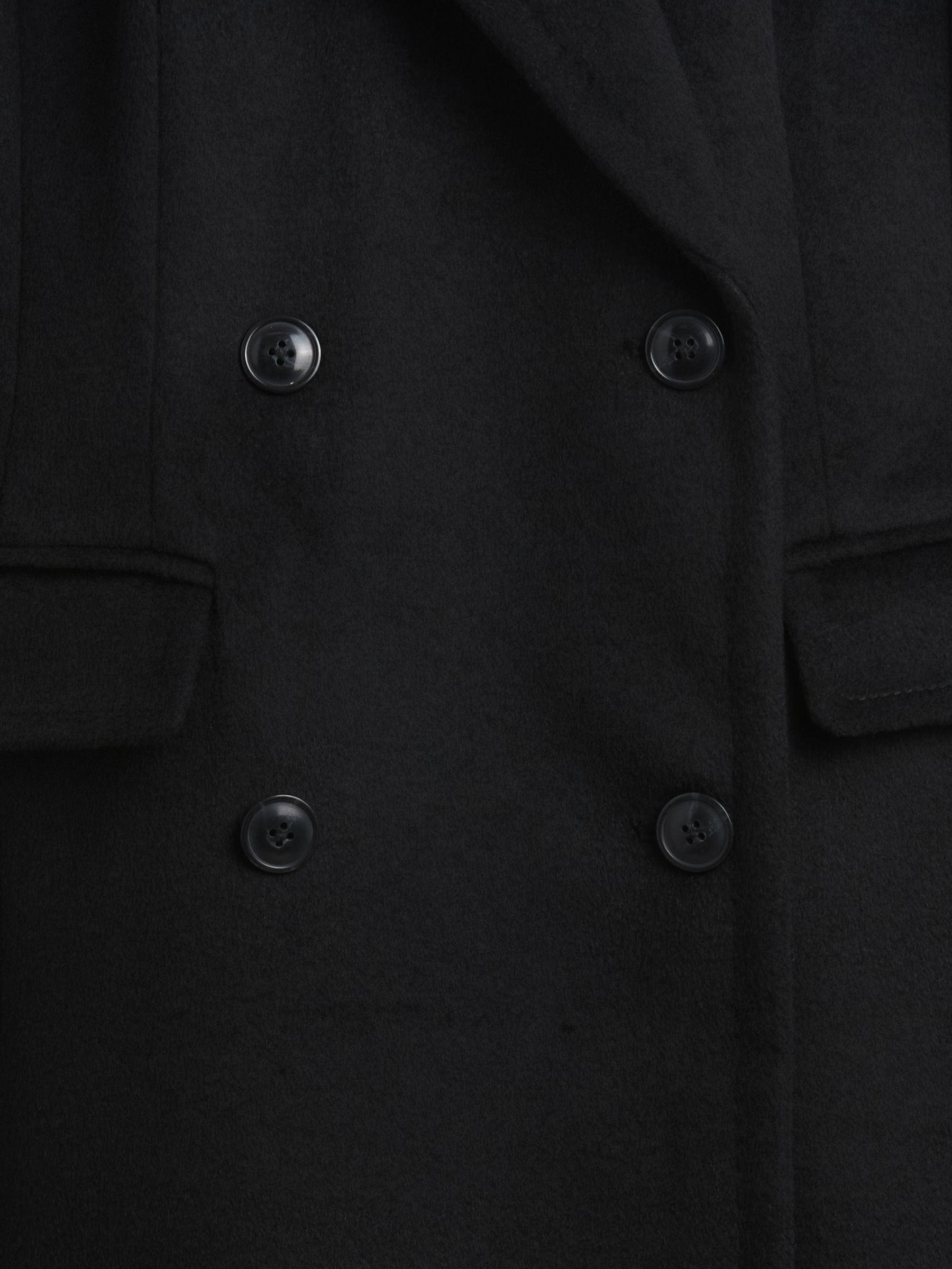 Black Wool Blend Chesterfield Coat - Image 4 of 4