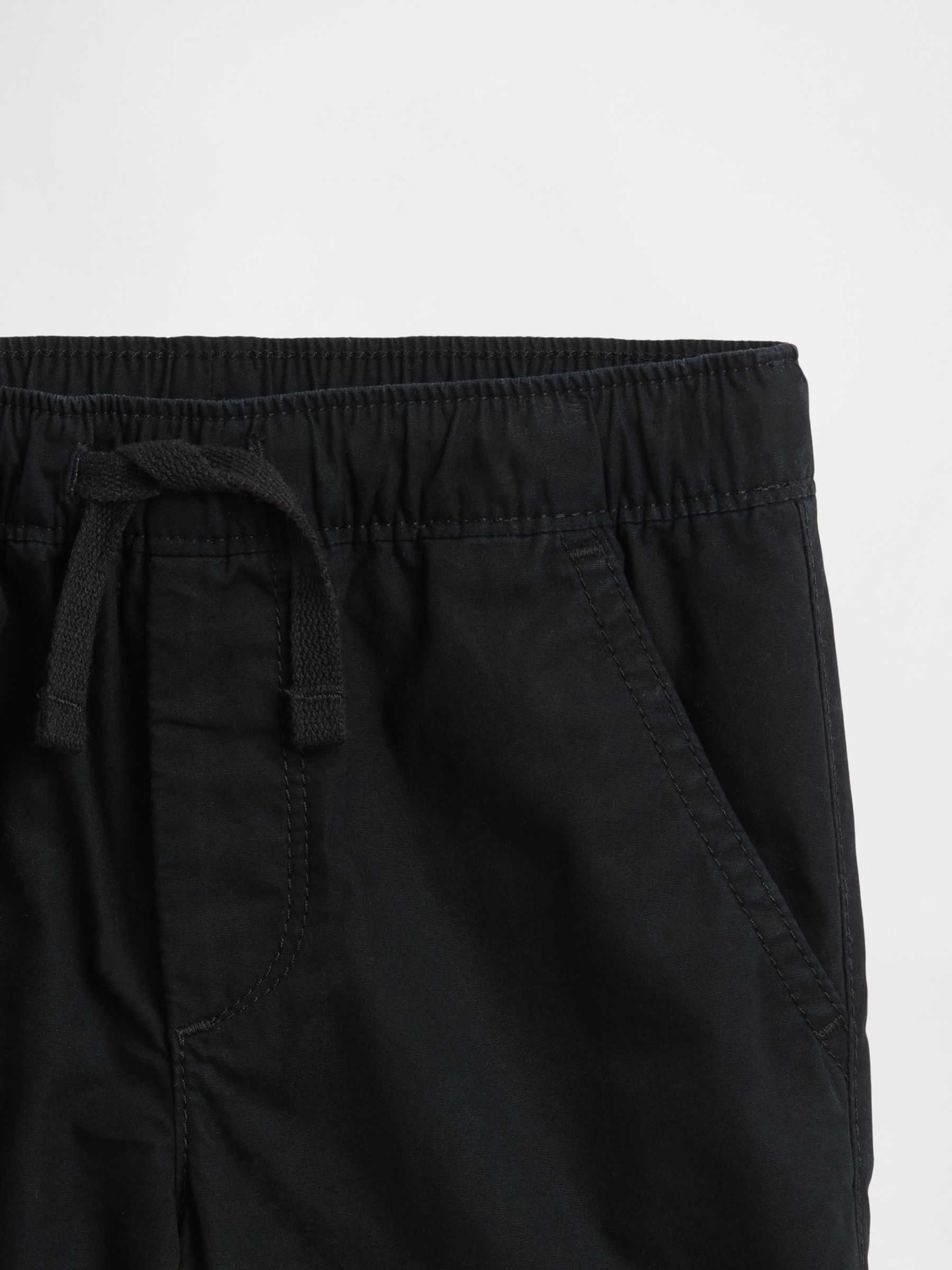 Black Pull On Relaxed Poplin Joggers - Image 3 of 3 Black Pull On Relaxed Poplin Joggers - Image 3 of 3
