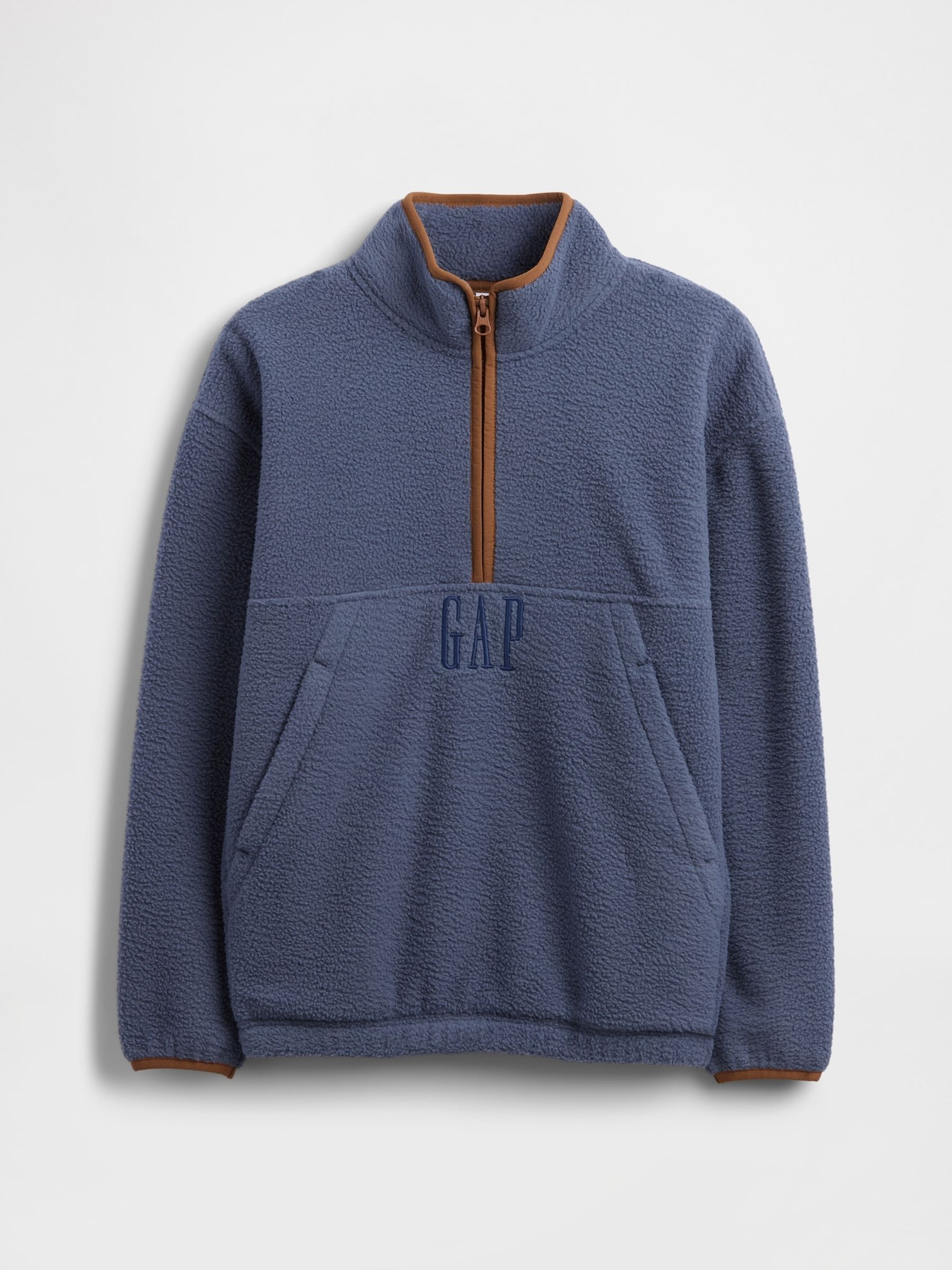 Blue Sherpa Logo Half-Zip Pullover Sweatshirt (4-13yrs) - Image 4 of 5