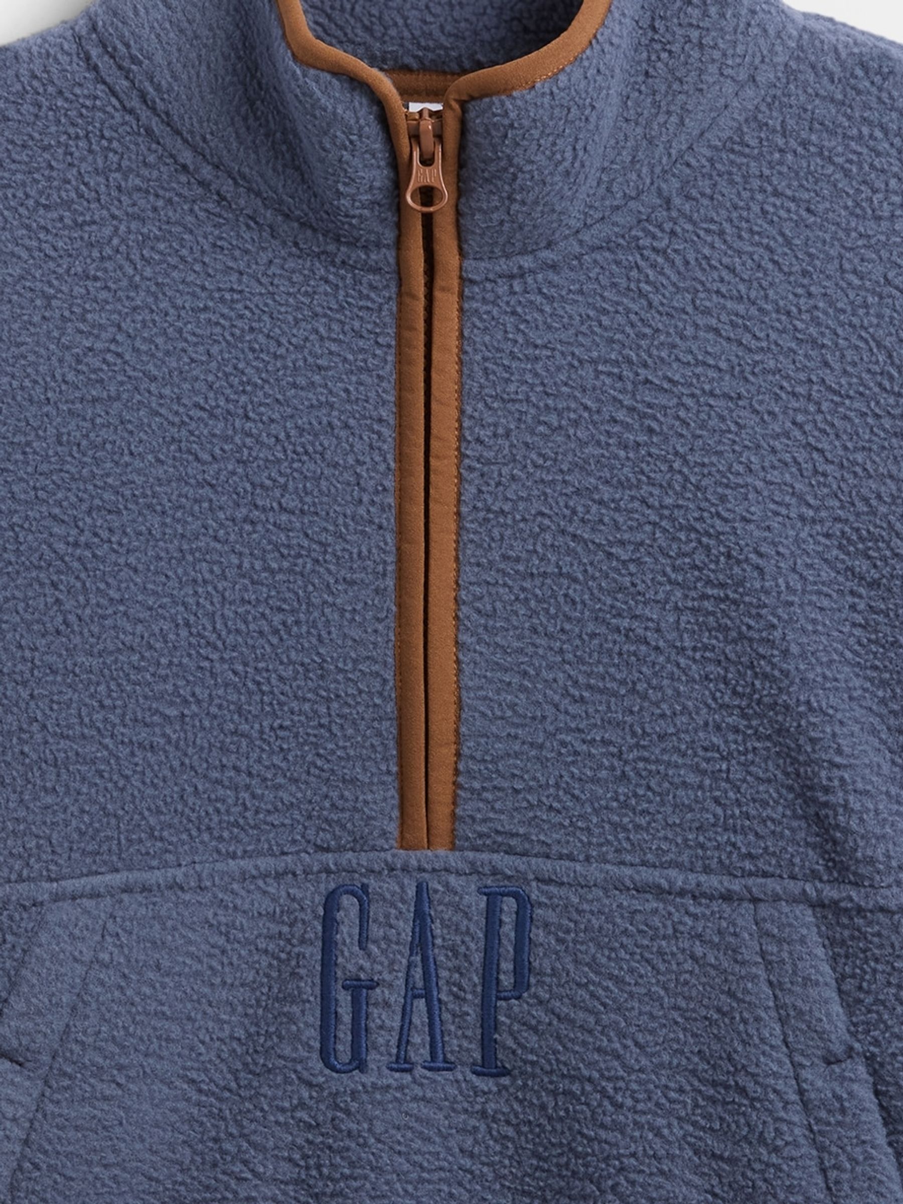 Blue Sherpa Logo Half-Zip Pullover Sweatshirt (4-13yrs) - Image 5 of 5