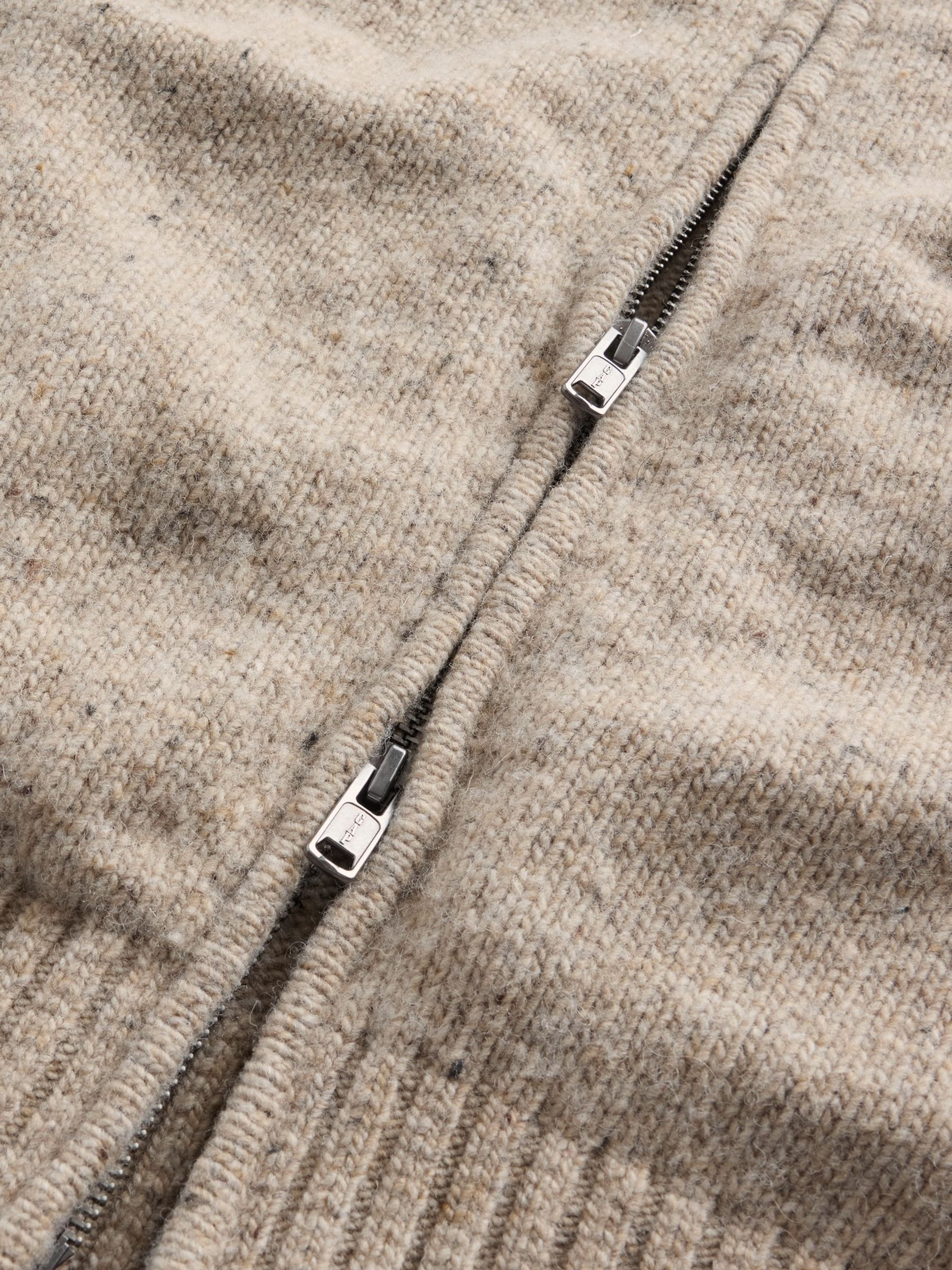Red Wool-Blend Zip Cardigan Jumper - Image 4 of 4 Red Wool-Blend Zip Cardigan Jumper - Image 4 of 4