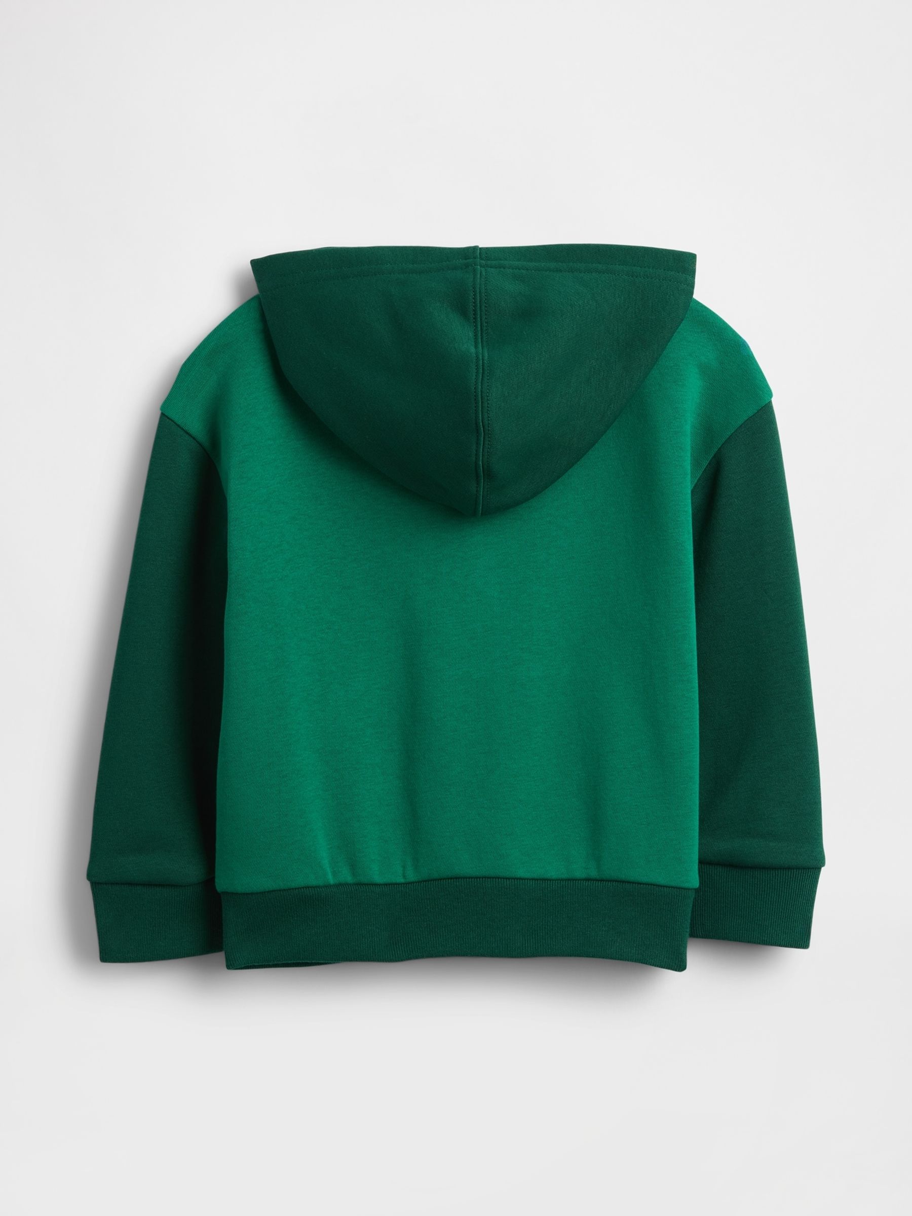 Green Relaxed Logo Colour Block Zip Hoodie - Image 2 of 3