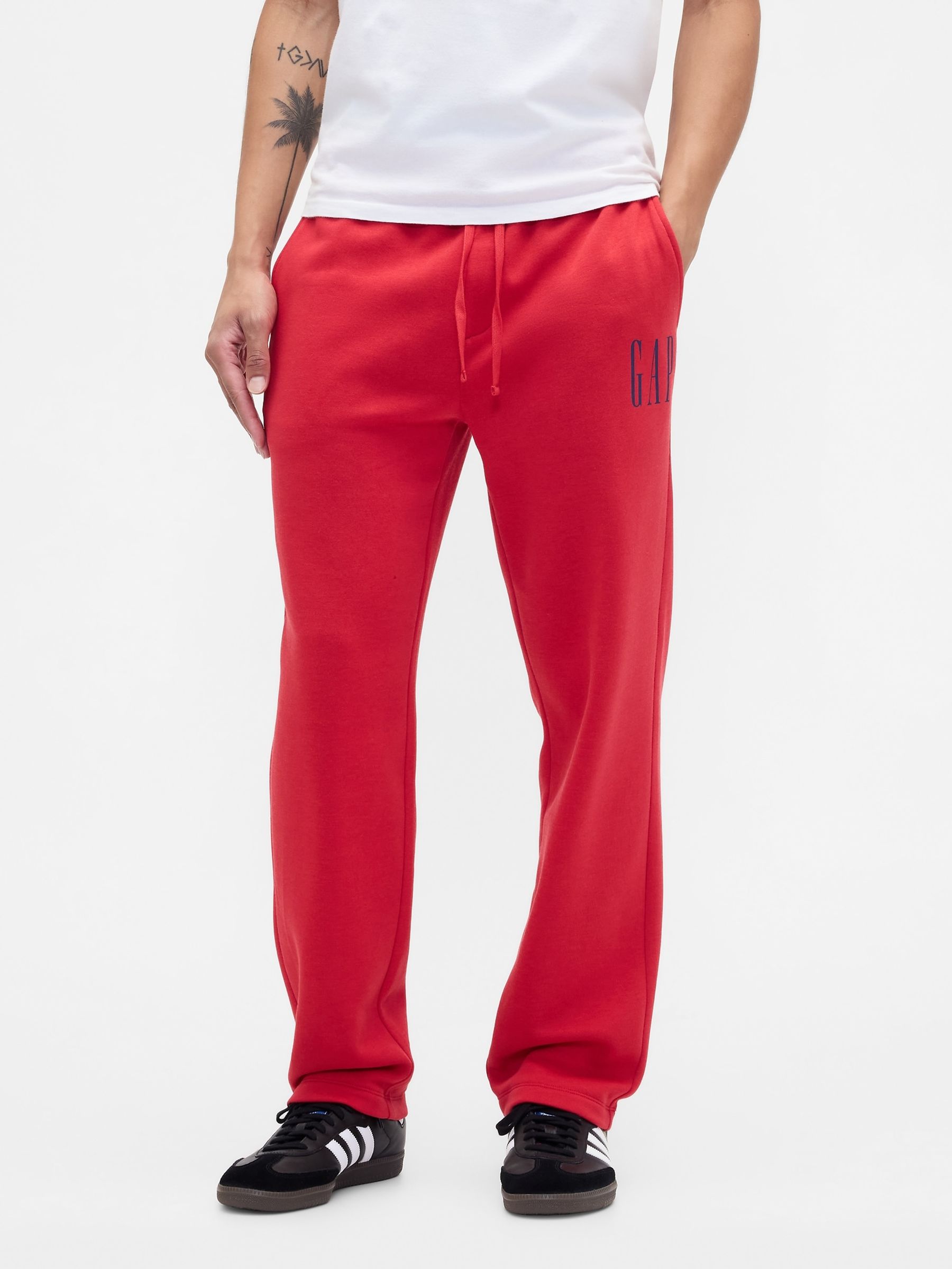 Red Logo Straight-Leg Joggers - Image 1 of 4 Red Logo Straight-Leg Joggers - Image 1 of 4