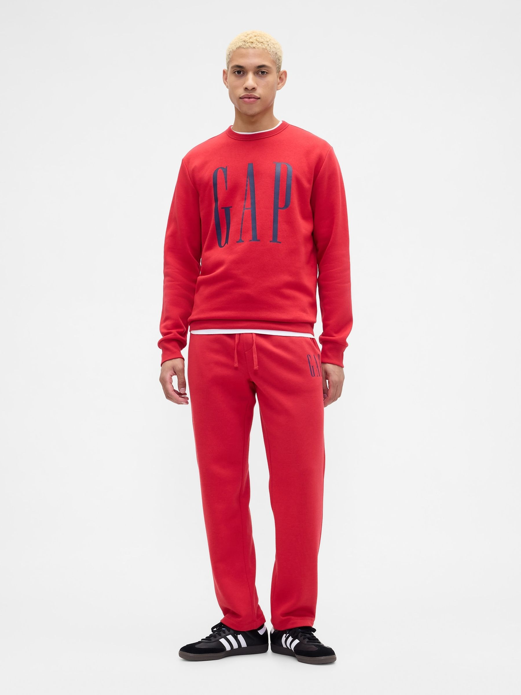 Red Logo Straight-Leg Joggers - Image 2 of 4