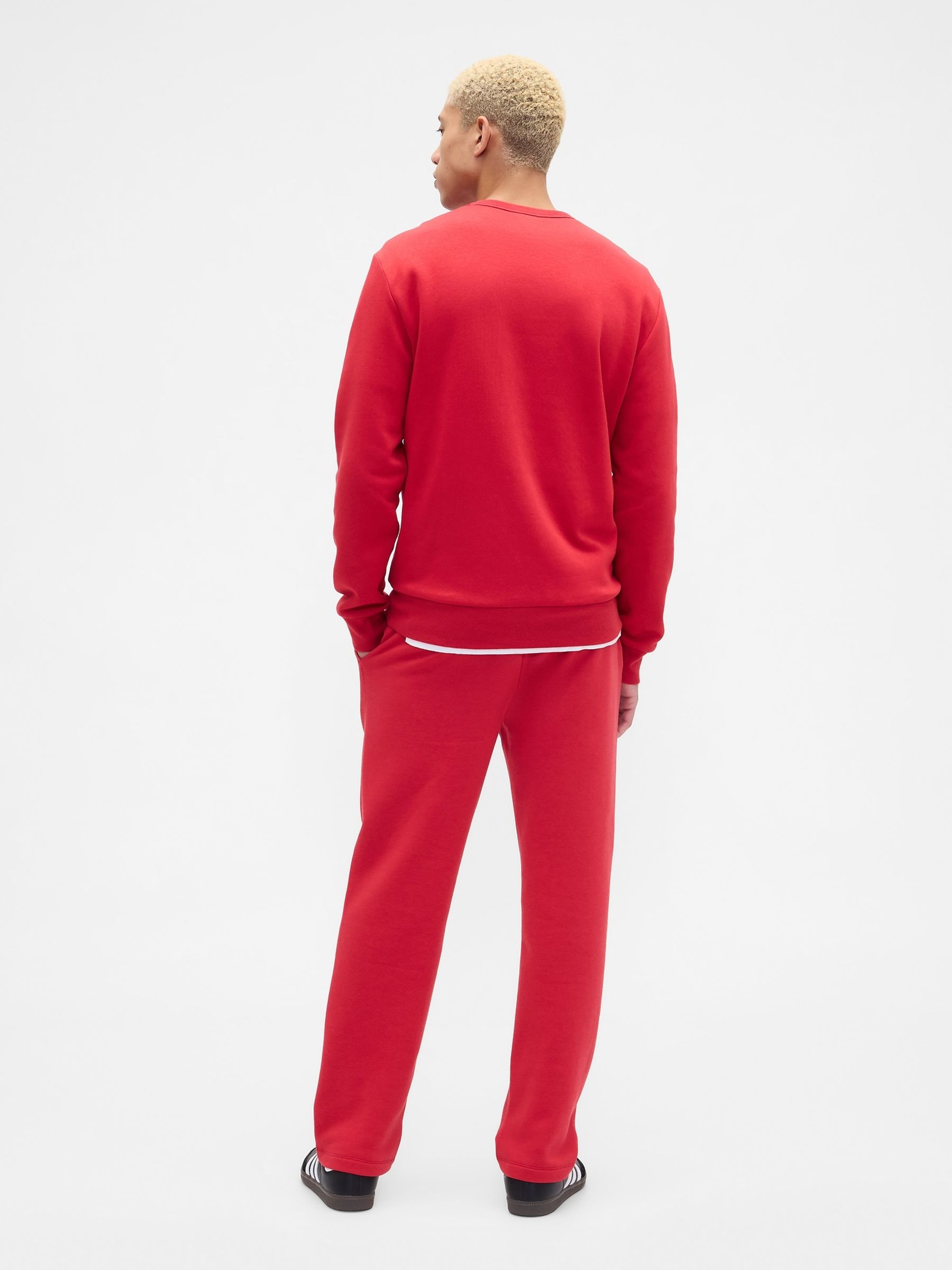 Red Logo Straight-Leg Joggers - Image 3 of 4
