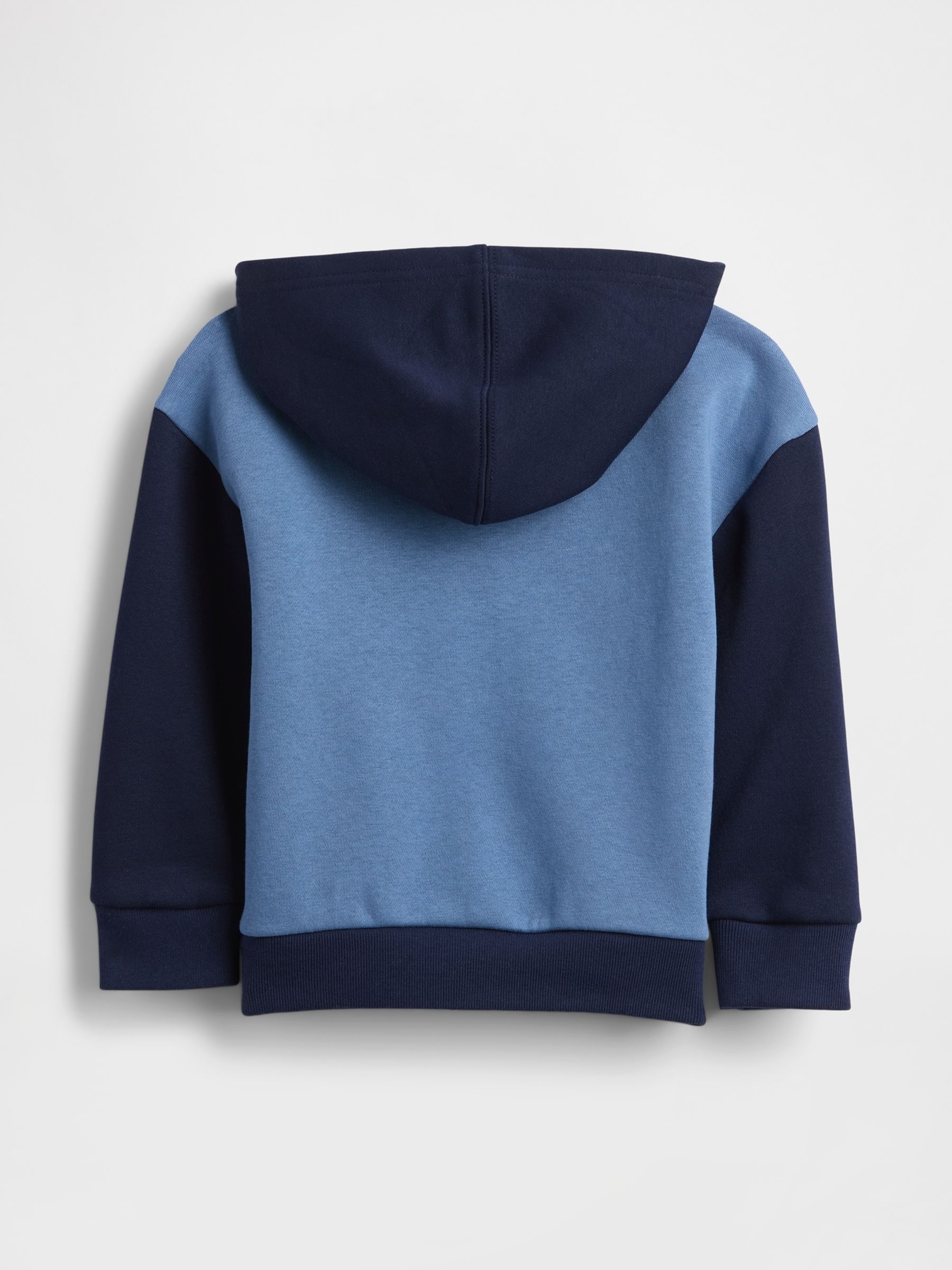 Blue Relaxed Logo Colour Block Zip Hoodie - Image 2 of 3 Blue Relaxed Logo Colour Block Zip Hoodie - Image 2 of 3
